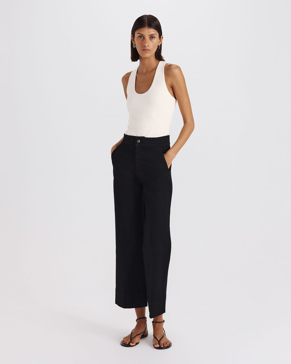 Ava Cropped Wide Leg Jean
