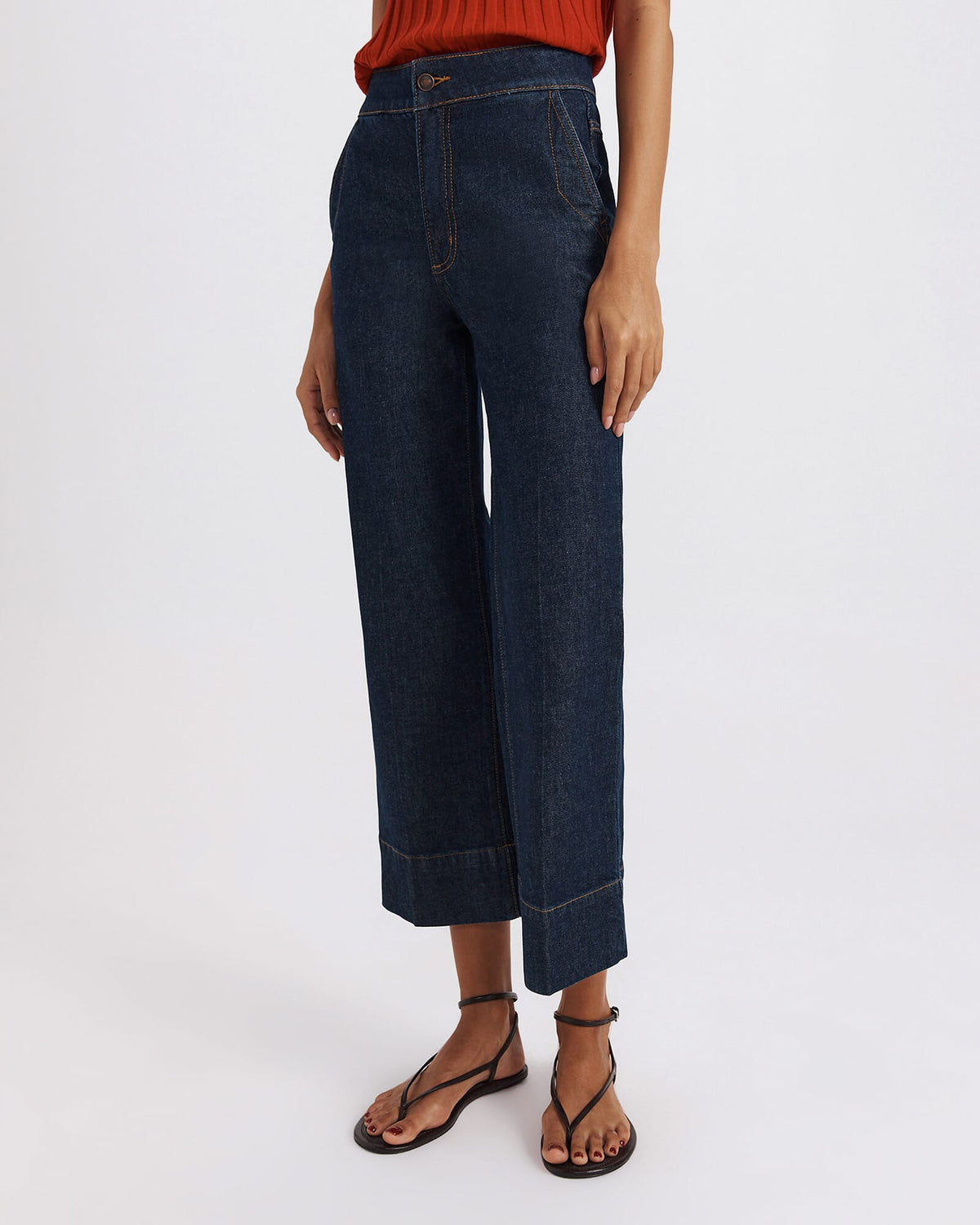 Ava Cropped Wide Leg Jean