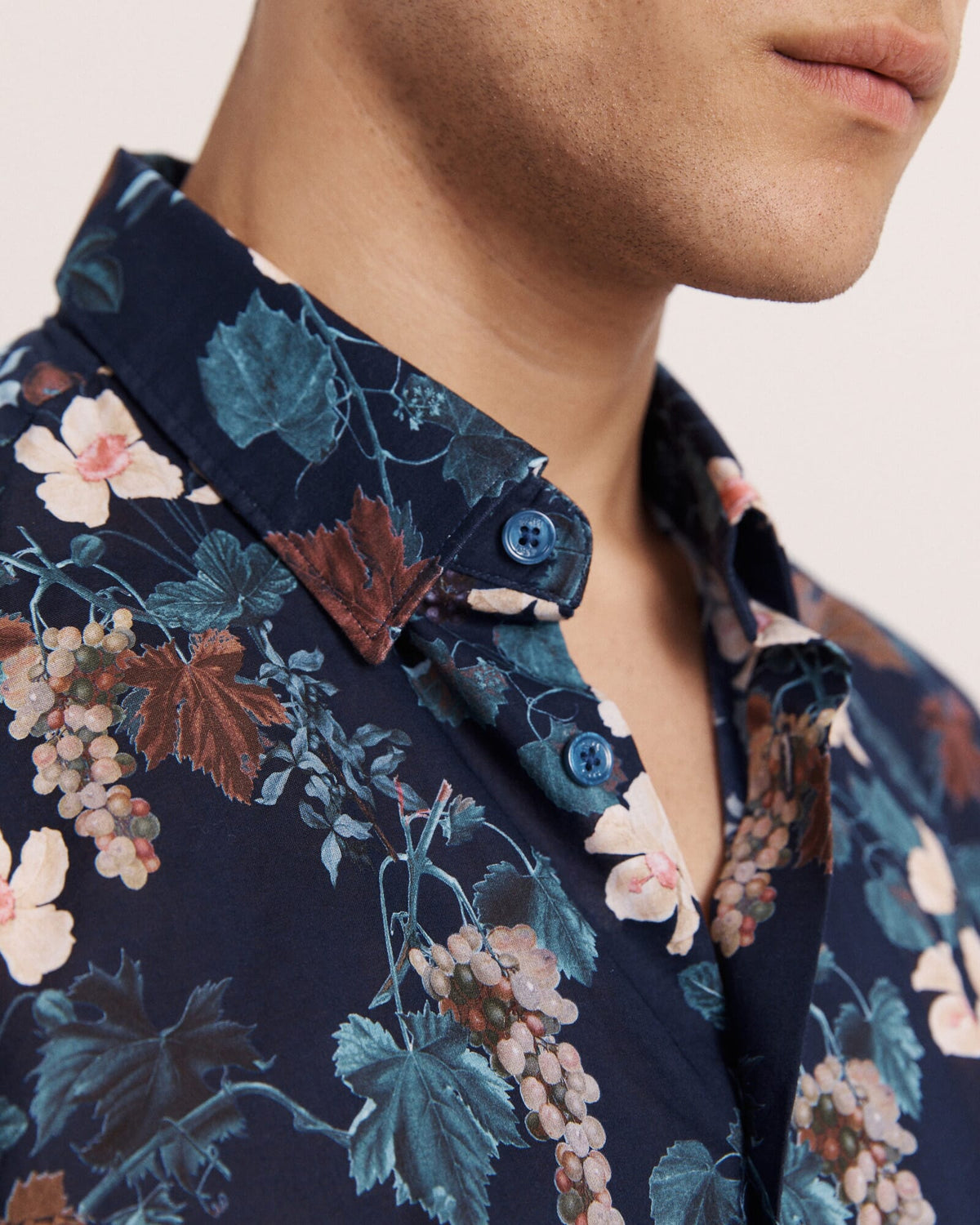 Evander Cotton Print Short Sleeve Classic Shirt