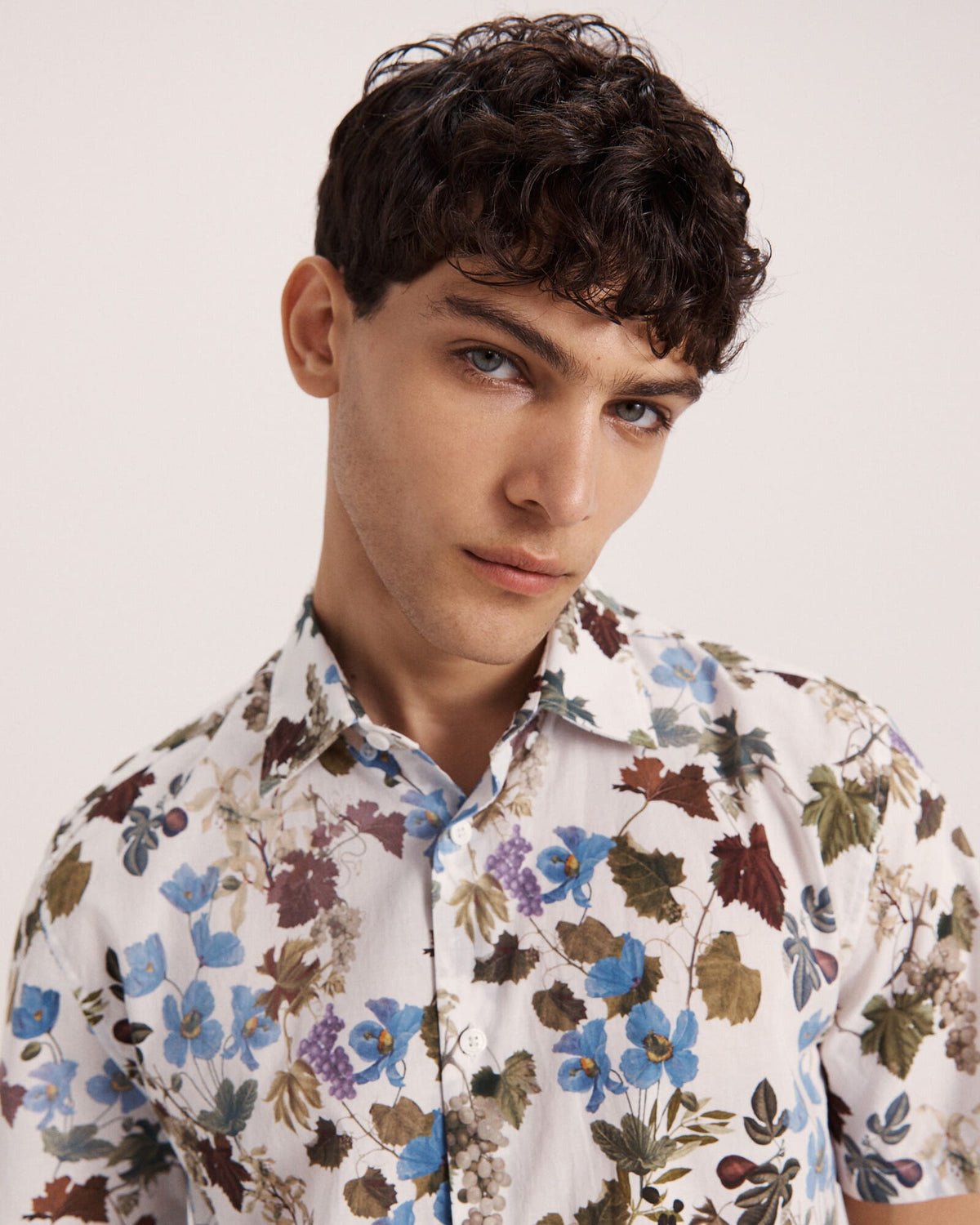 Evander Cotton Print Short Sleeve Classic Shirt