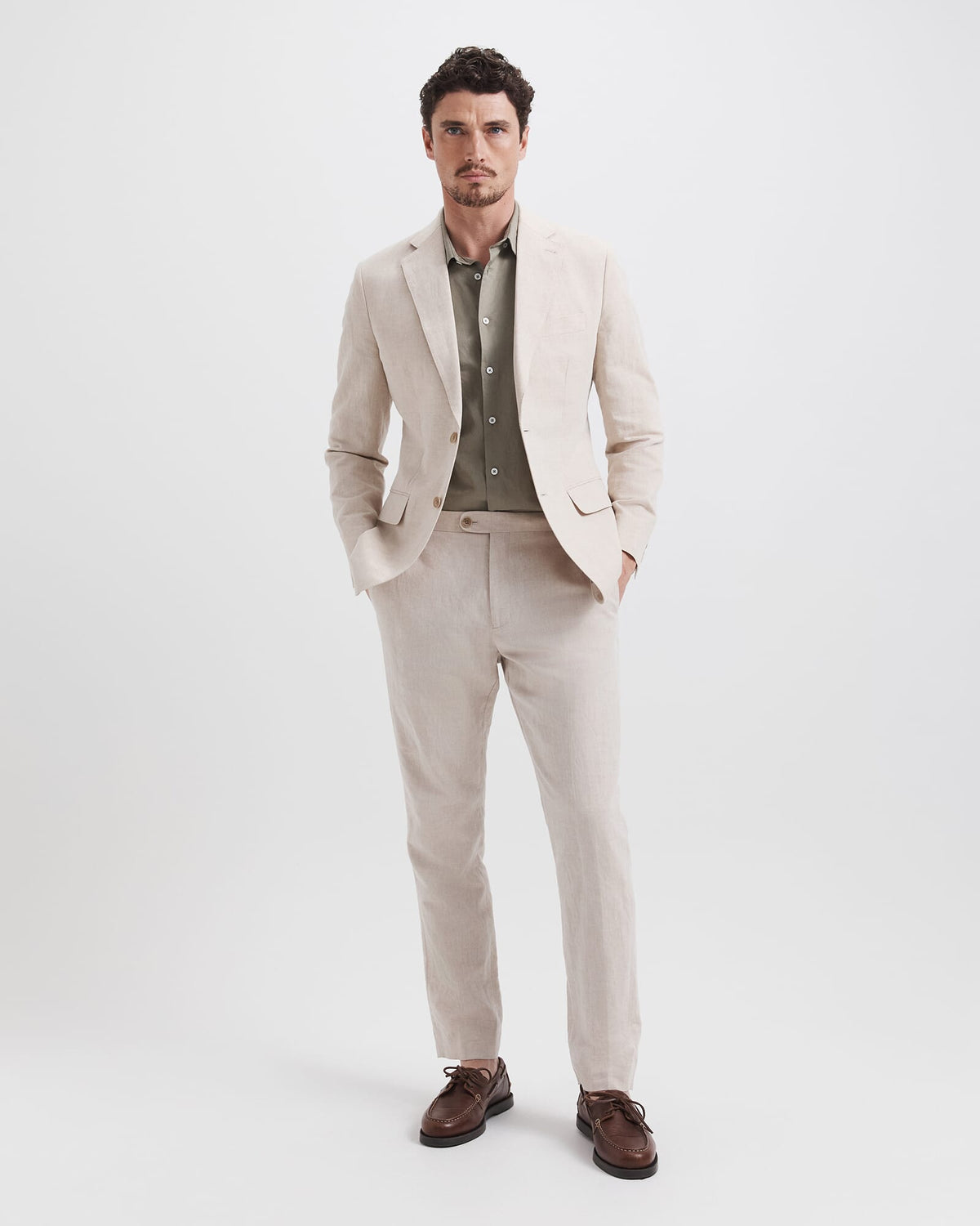 Elias Linen Cotton Regular Side Adjuster Pant