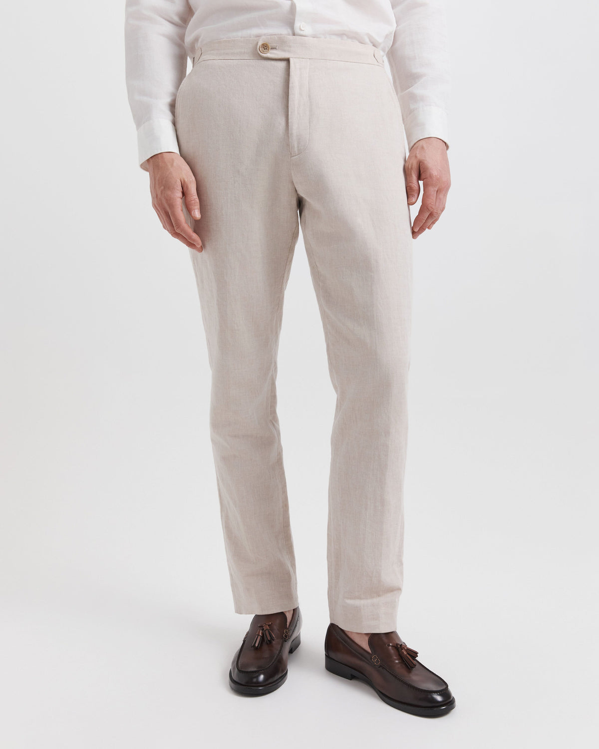 Elias Linen Cotton Regular Side Adjuster Pant
