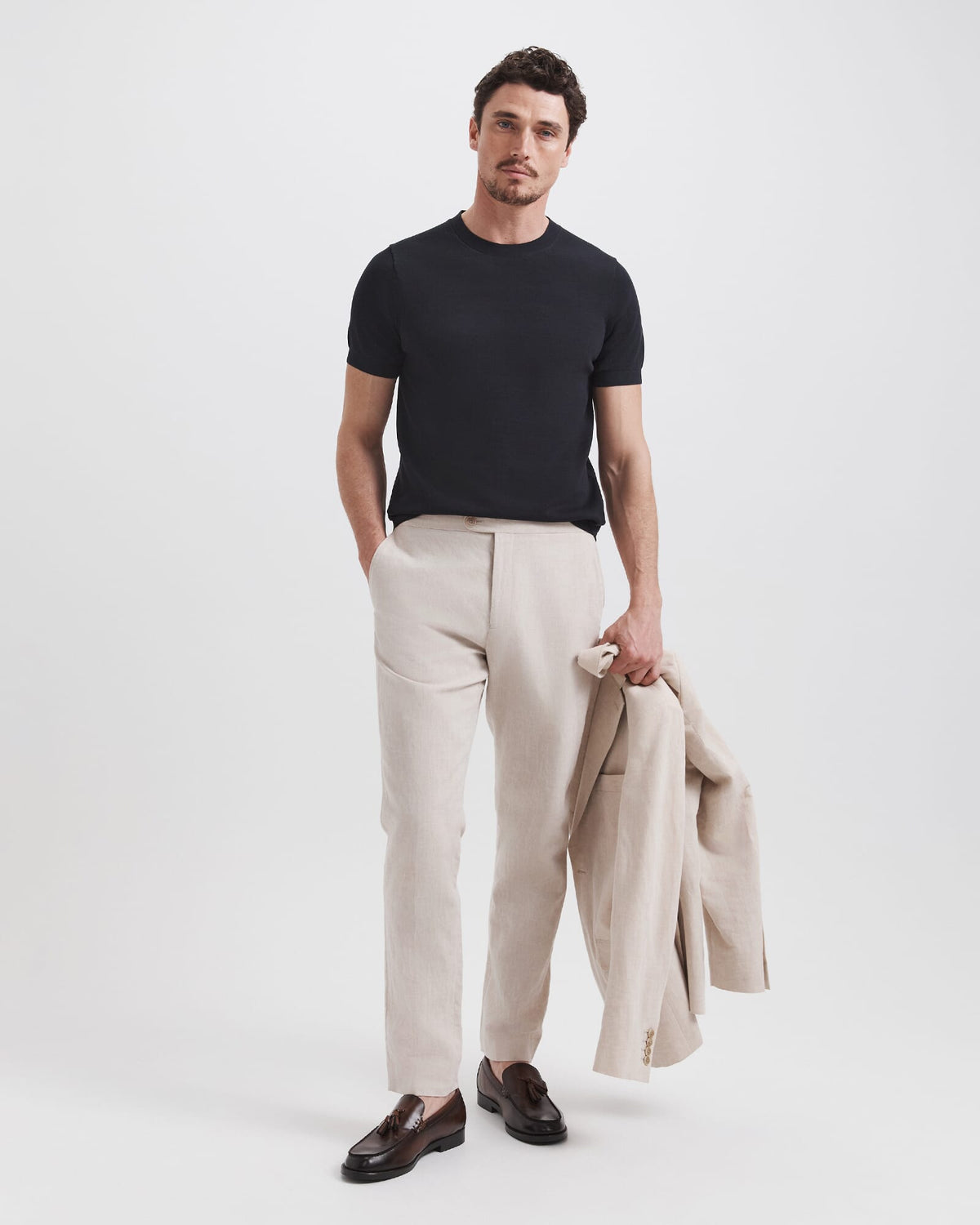 Elias Linen Cotton Regular Side Adjuster Pant