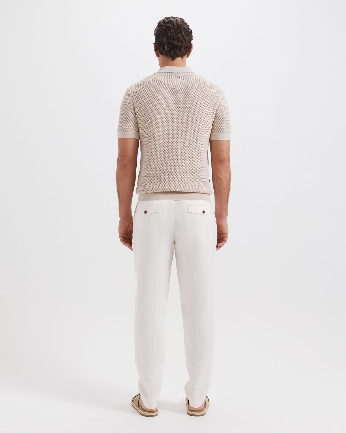 Dario Crochet Knit Polo