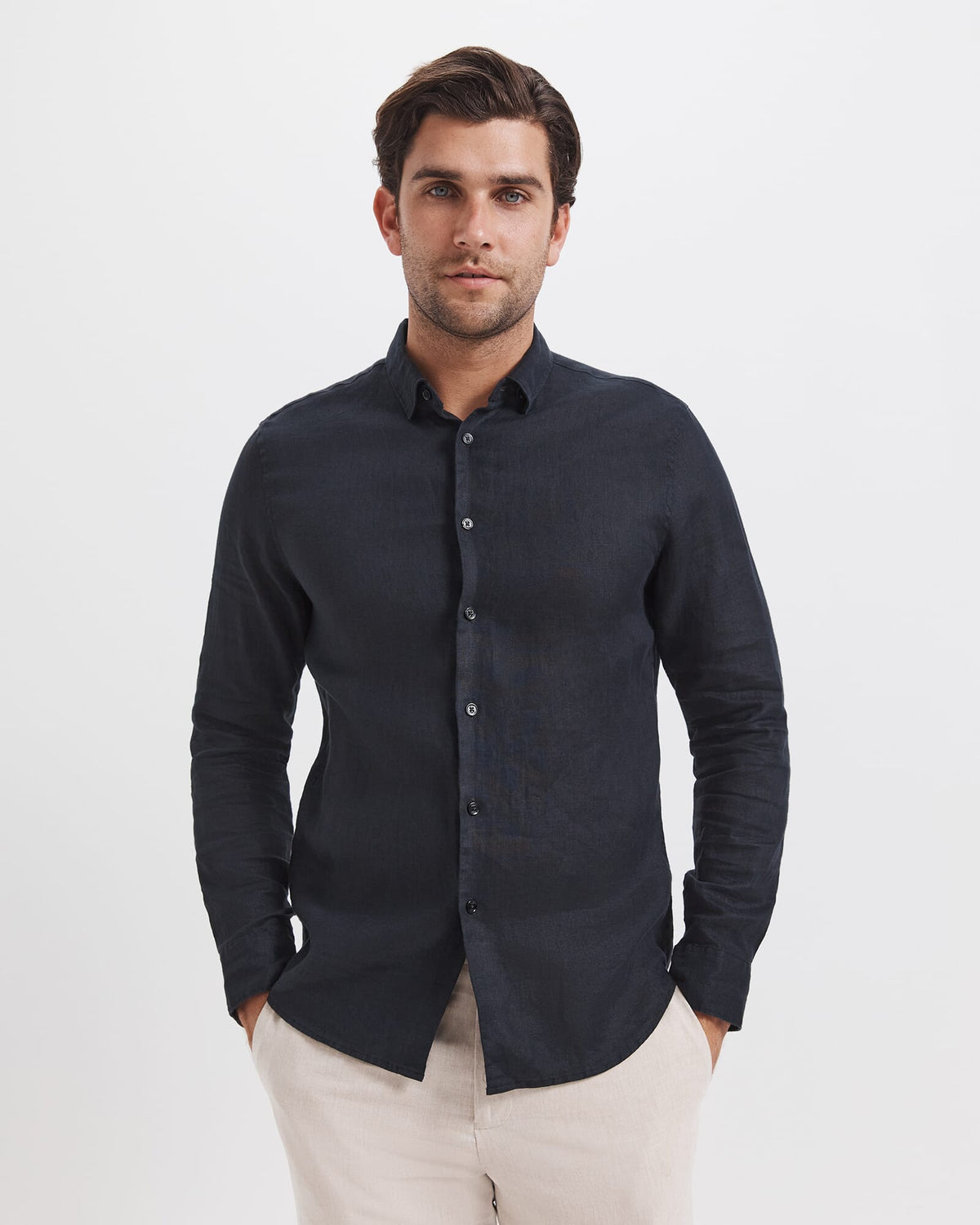 Anderson Long Sleeve Classic Linen Shirt