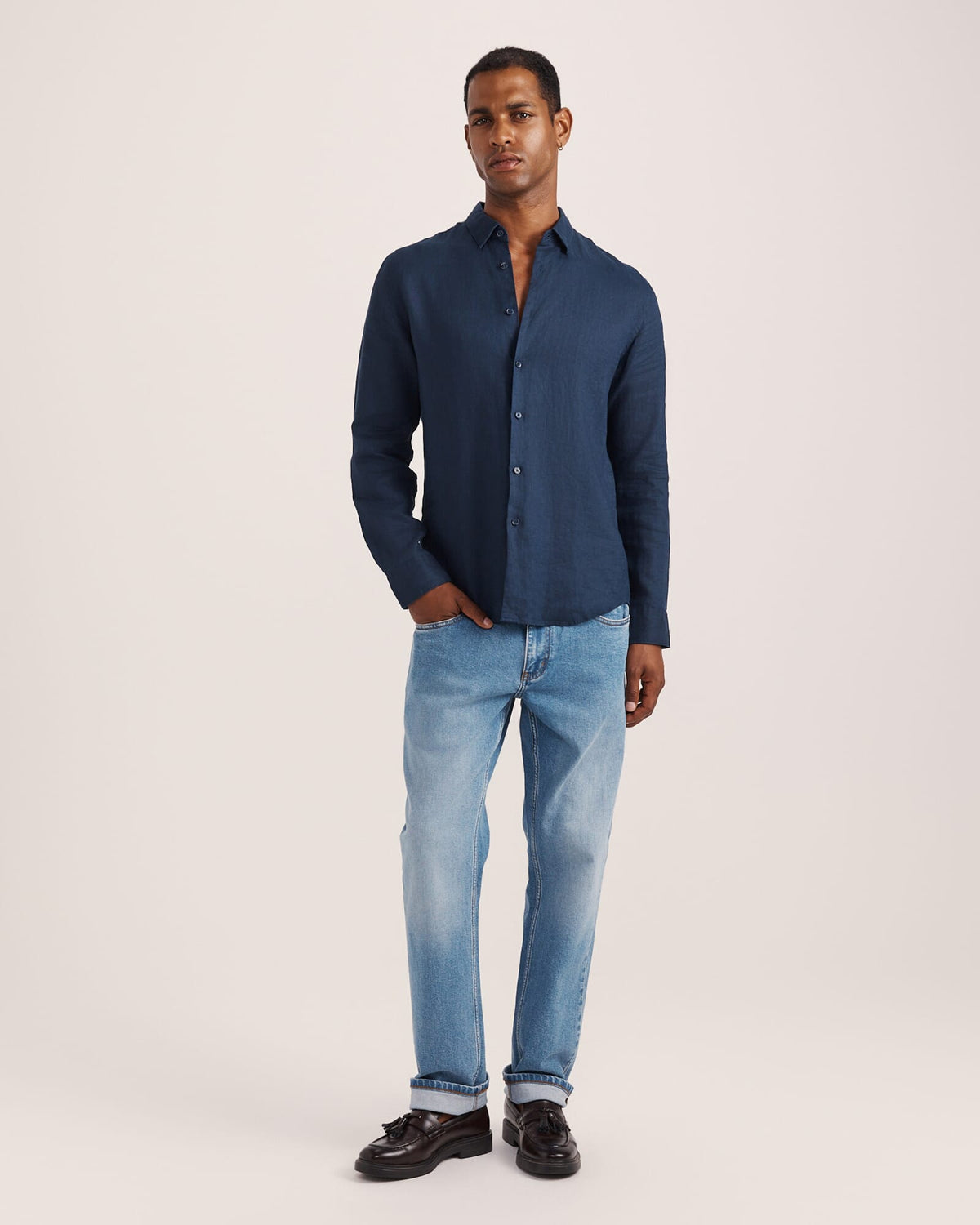 Anderson Long Sleeve Classic Linen Shirt