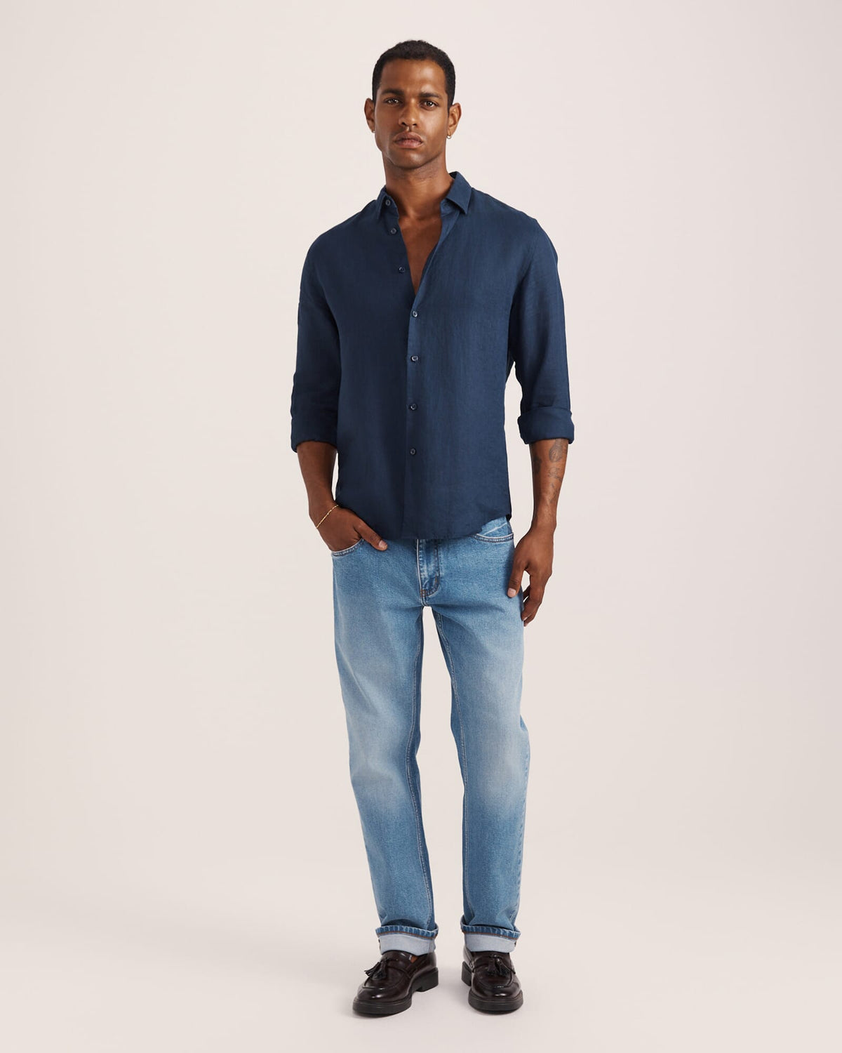 Anderson Long Sleeve Classic Linen Shirt