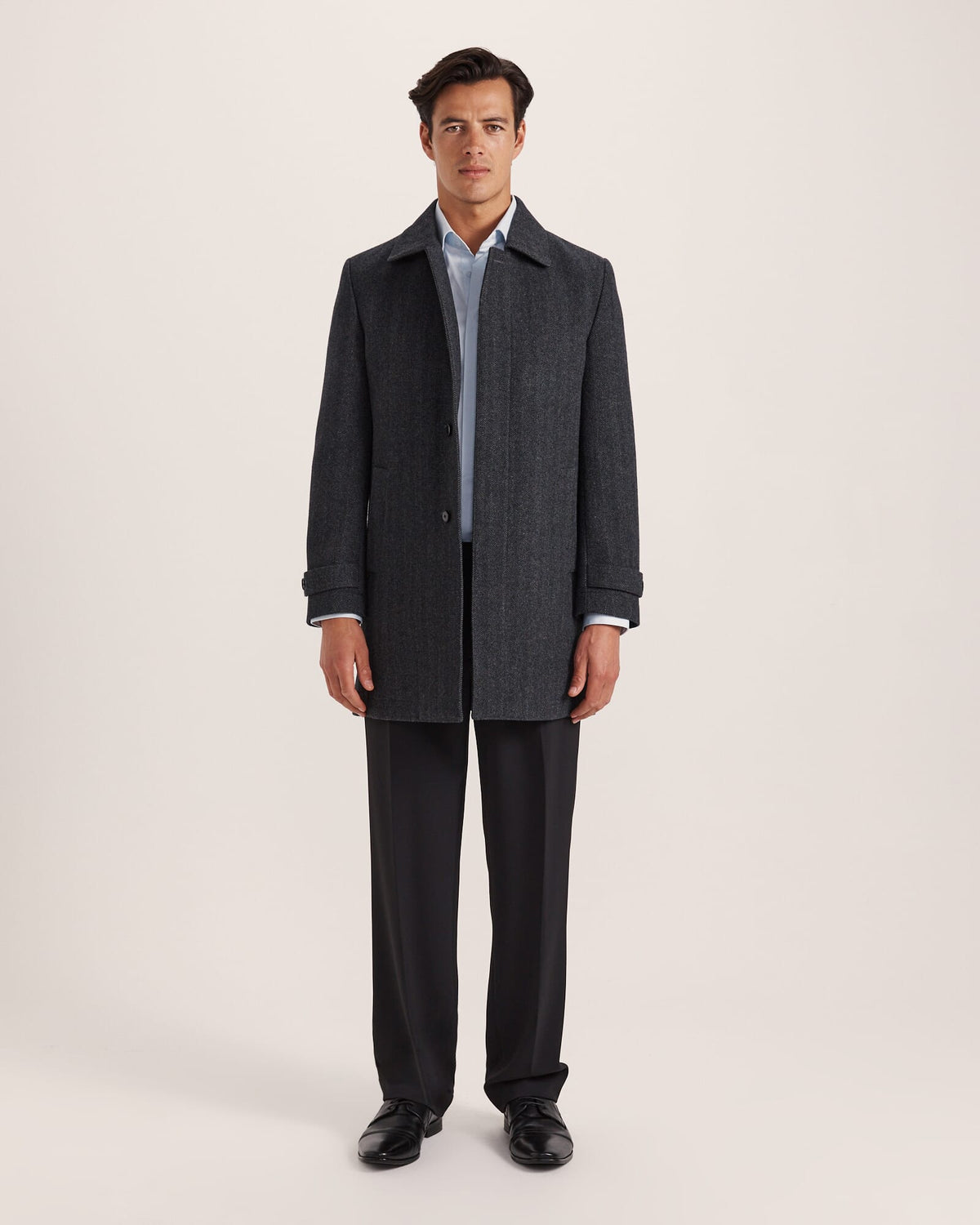 Corey Herringbone Wool Coat