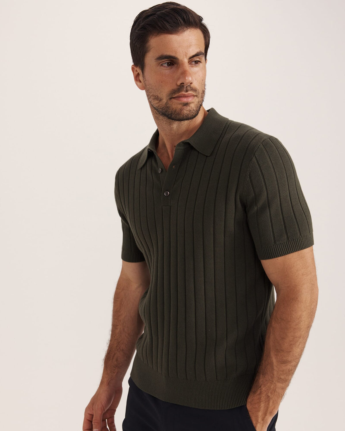 Erol Cotton Rib Knit Polo