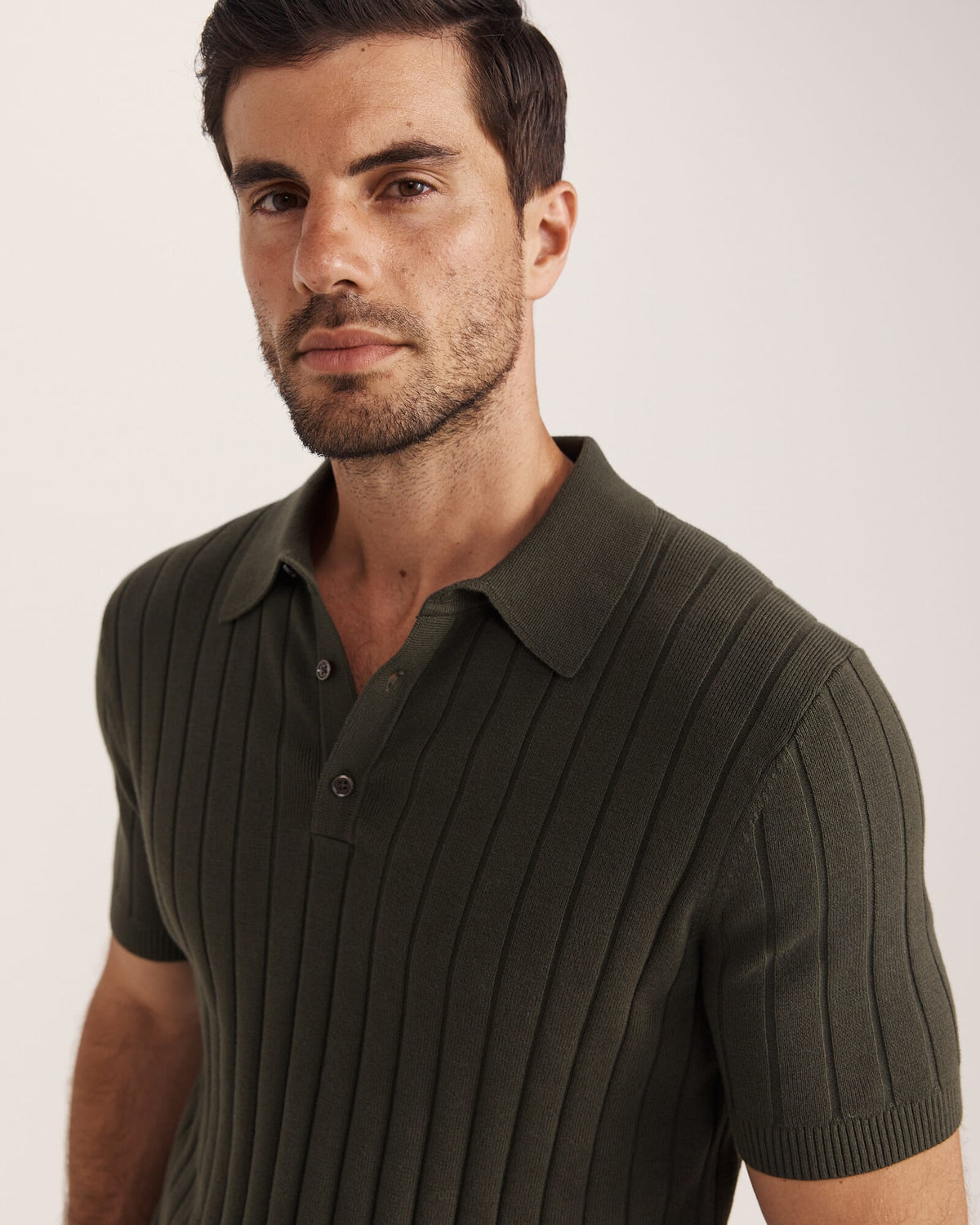 Erol Cotton Rib Knit Polo