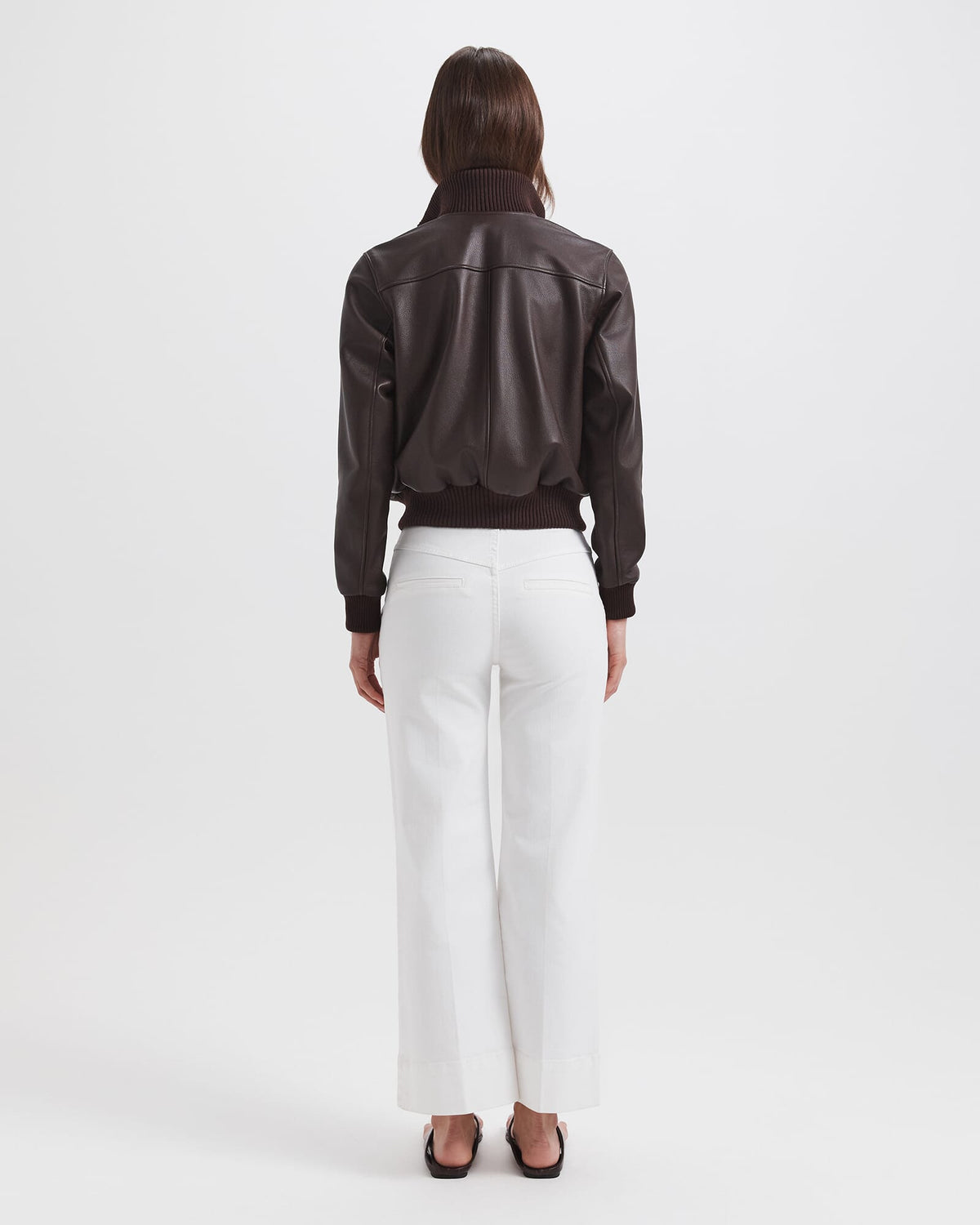 Elyse Leather Bomber