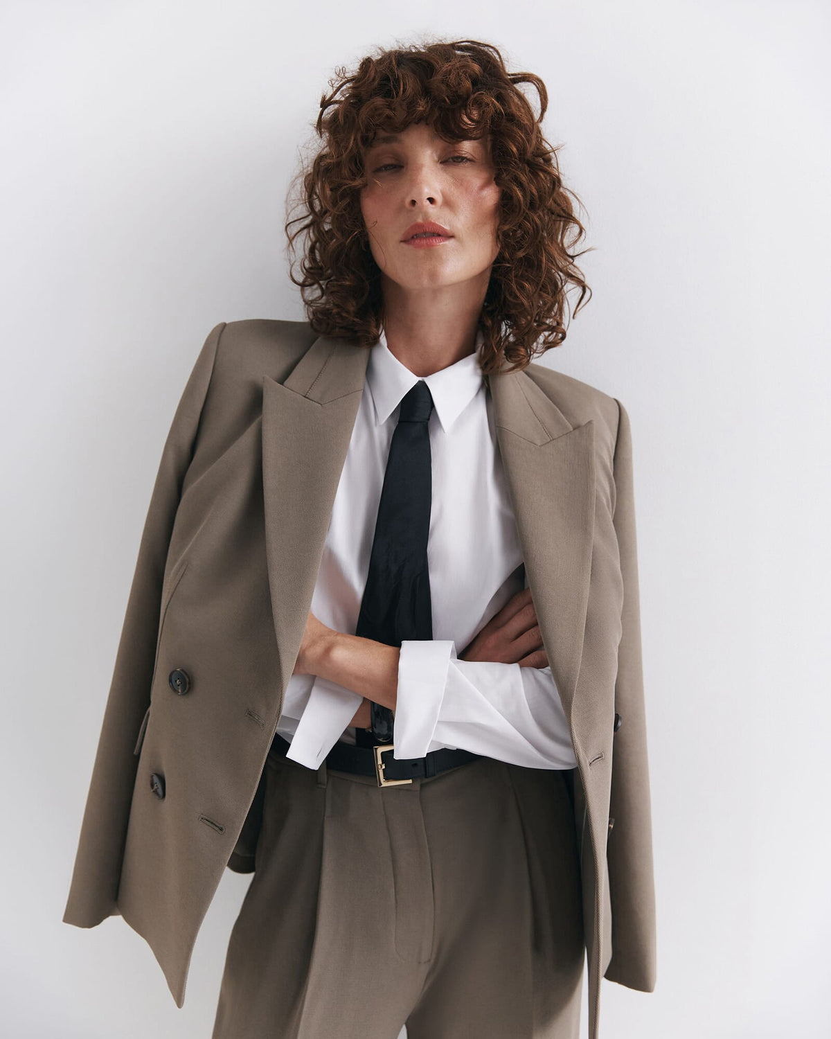 Dharma Stitch Detail Double Breasted Blazer