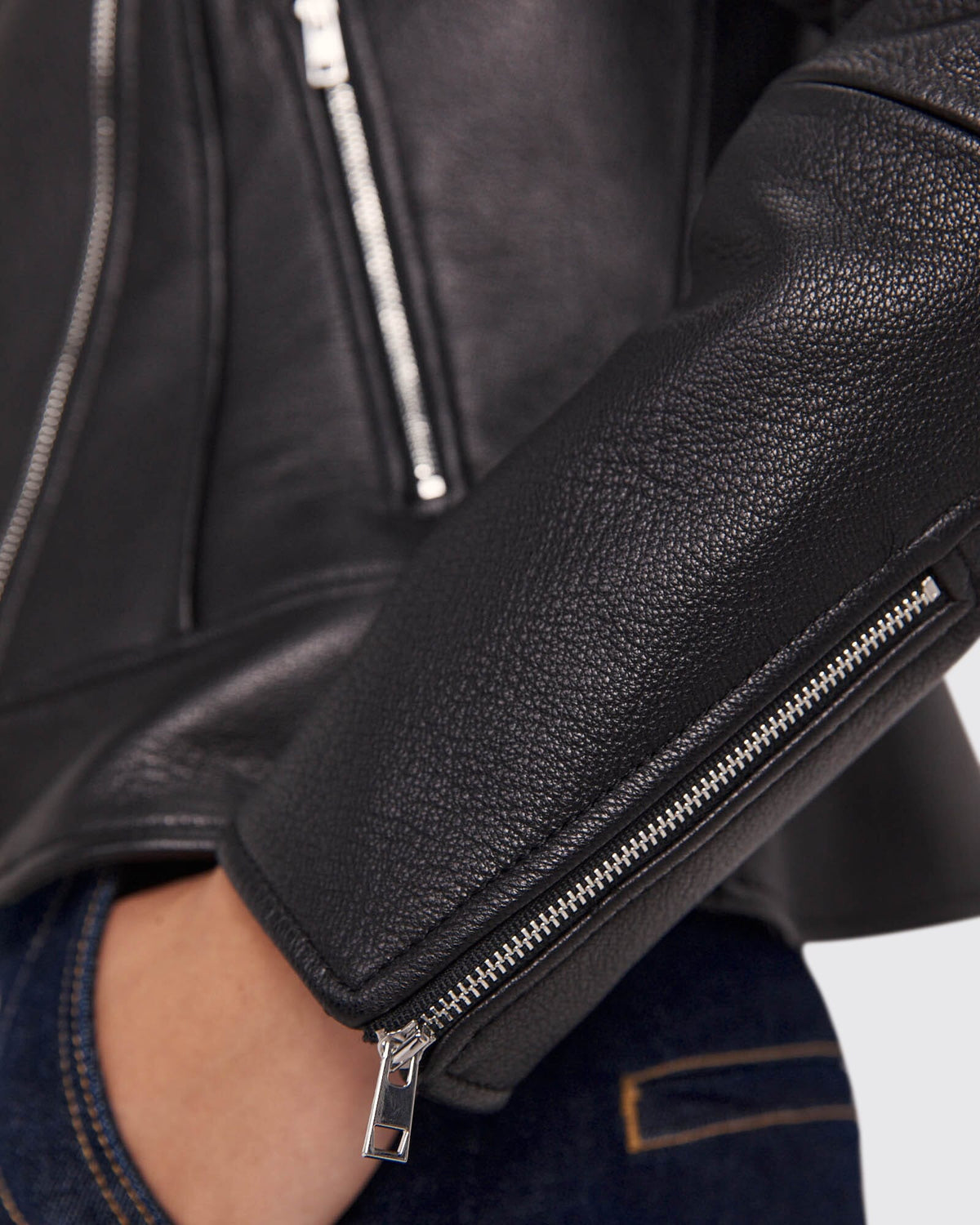 Selina Leather Biker Jacket