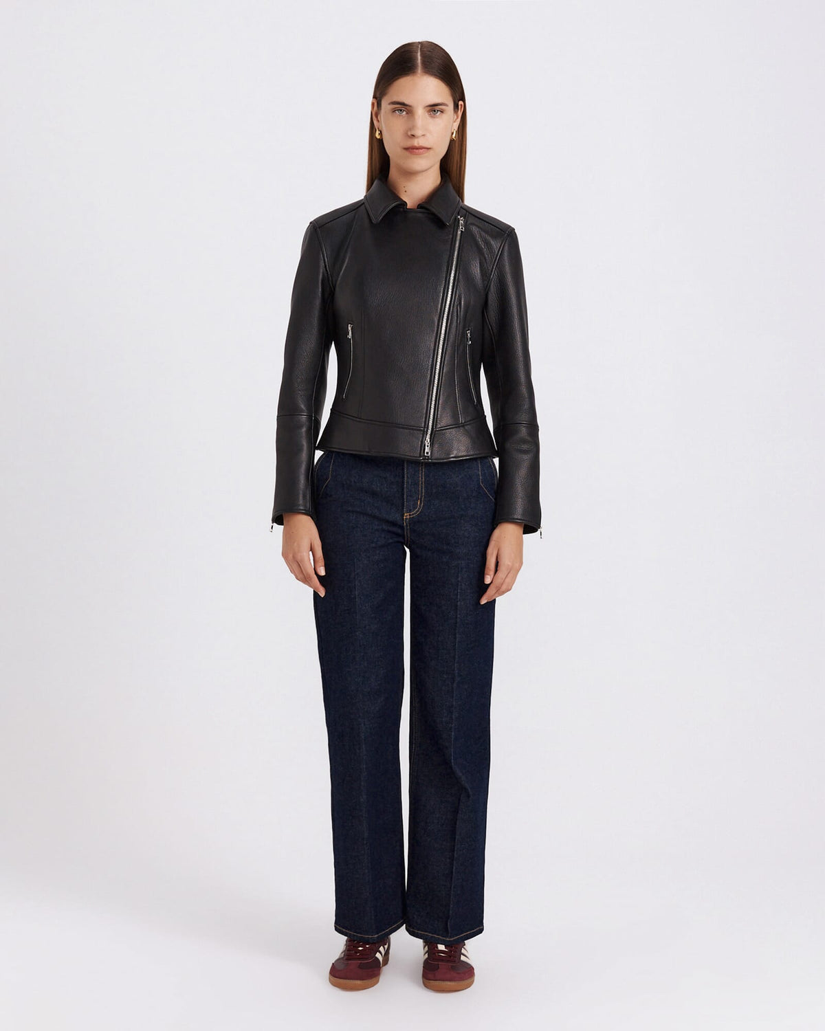 Selina Leather Biker Jacket
