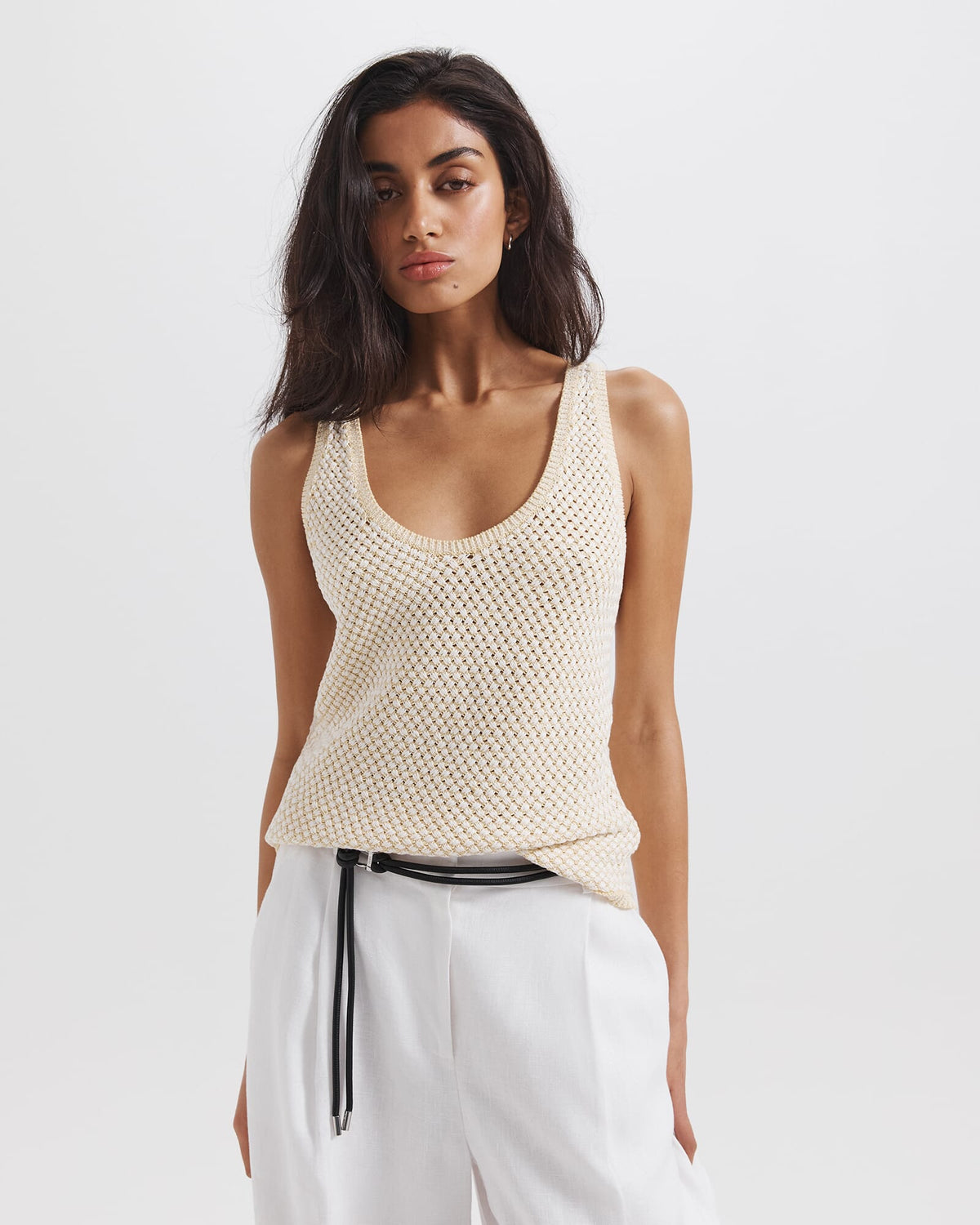 Dalia Woven Knit Tank