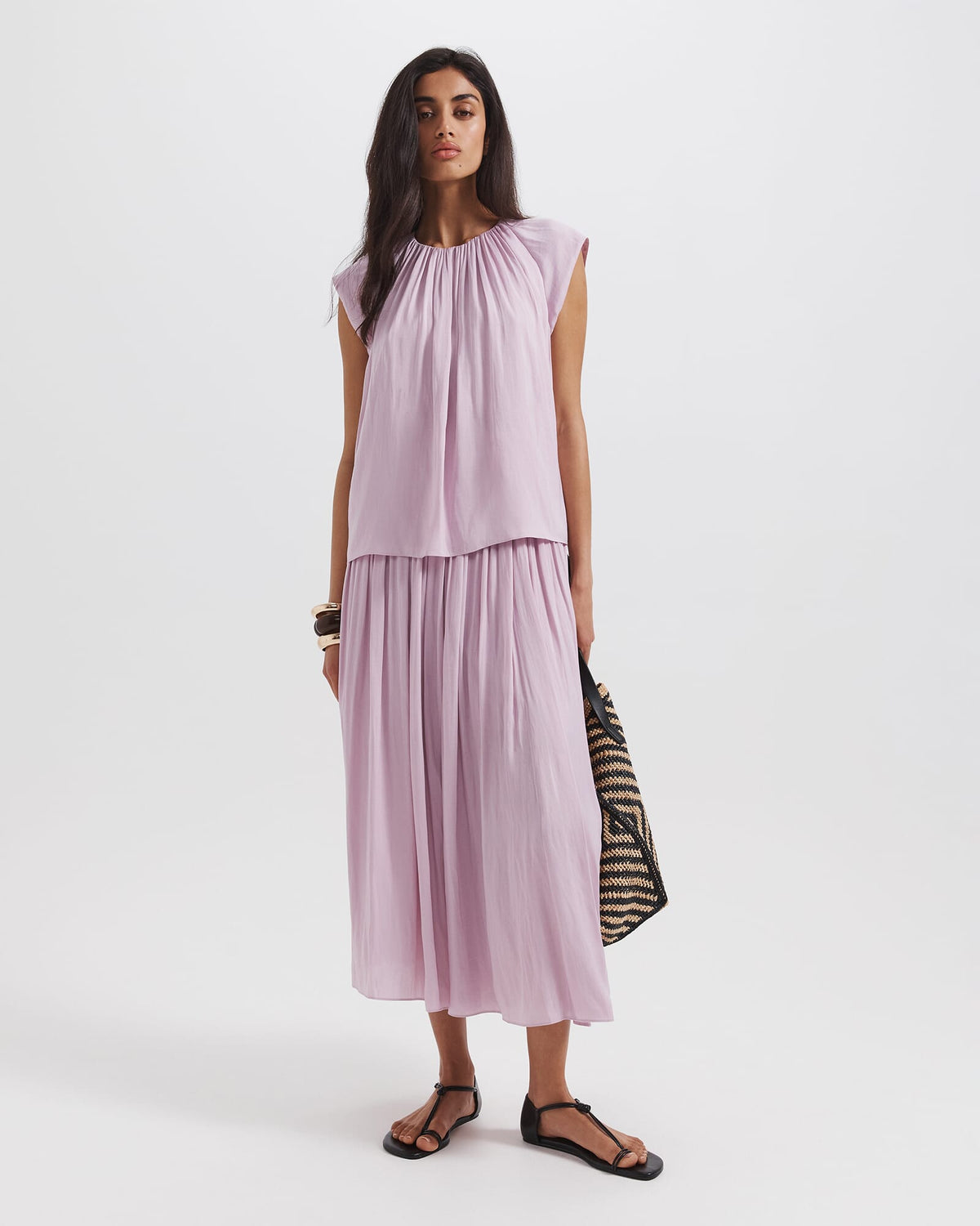 Lillian Pleated Maxi Skirt