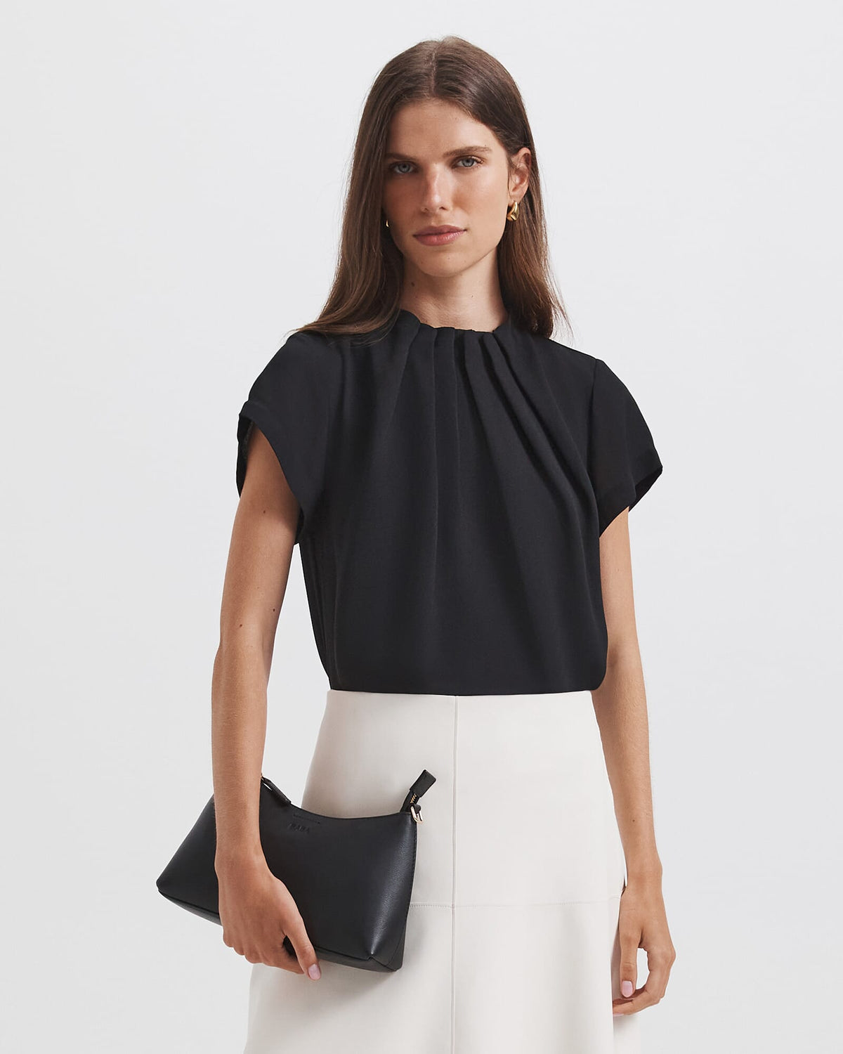 Willa High Neck Short Sleeve Top