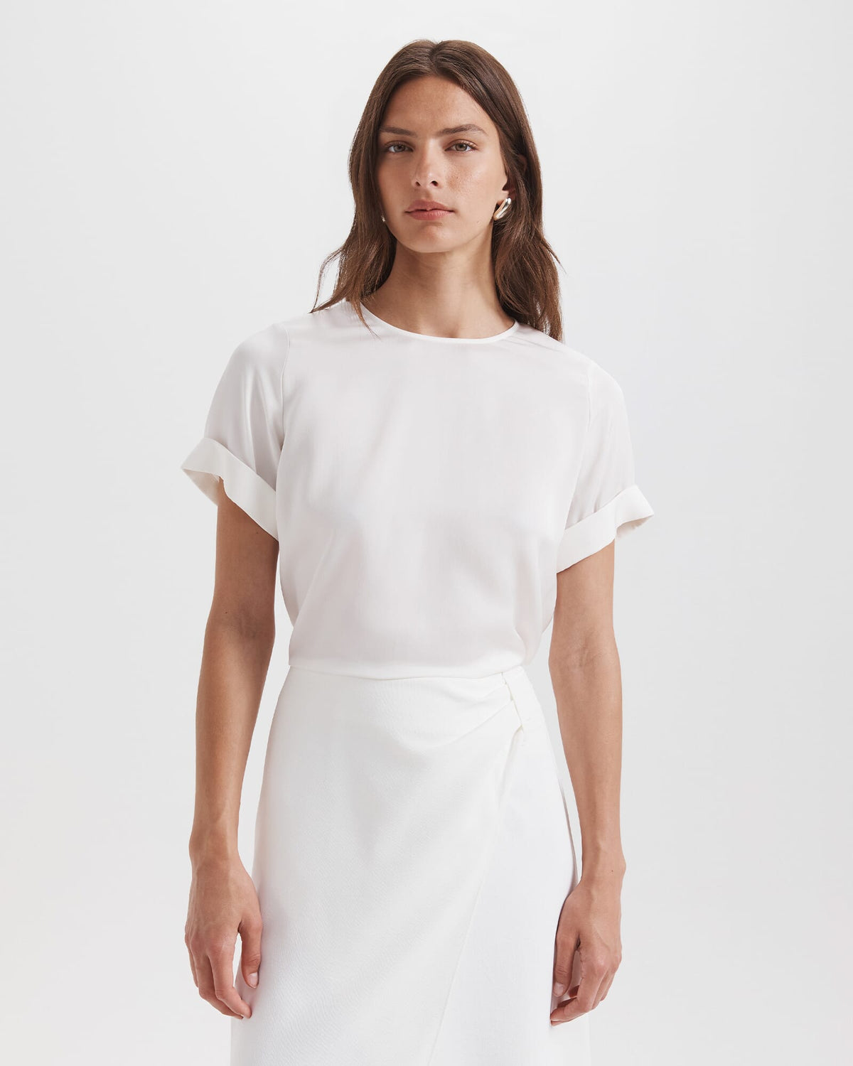 Sadie Silk Short Sleeve Tee