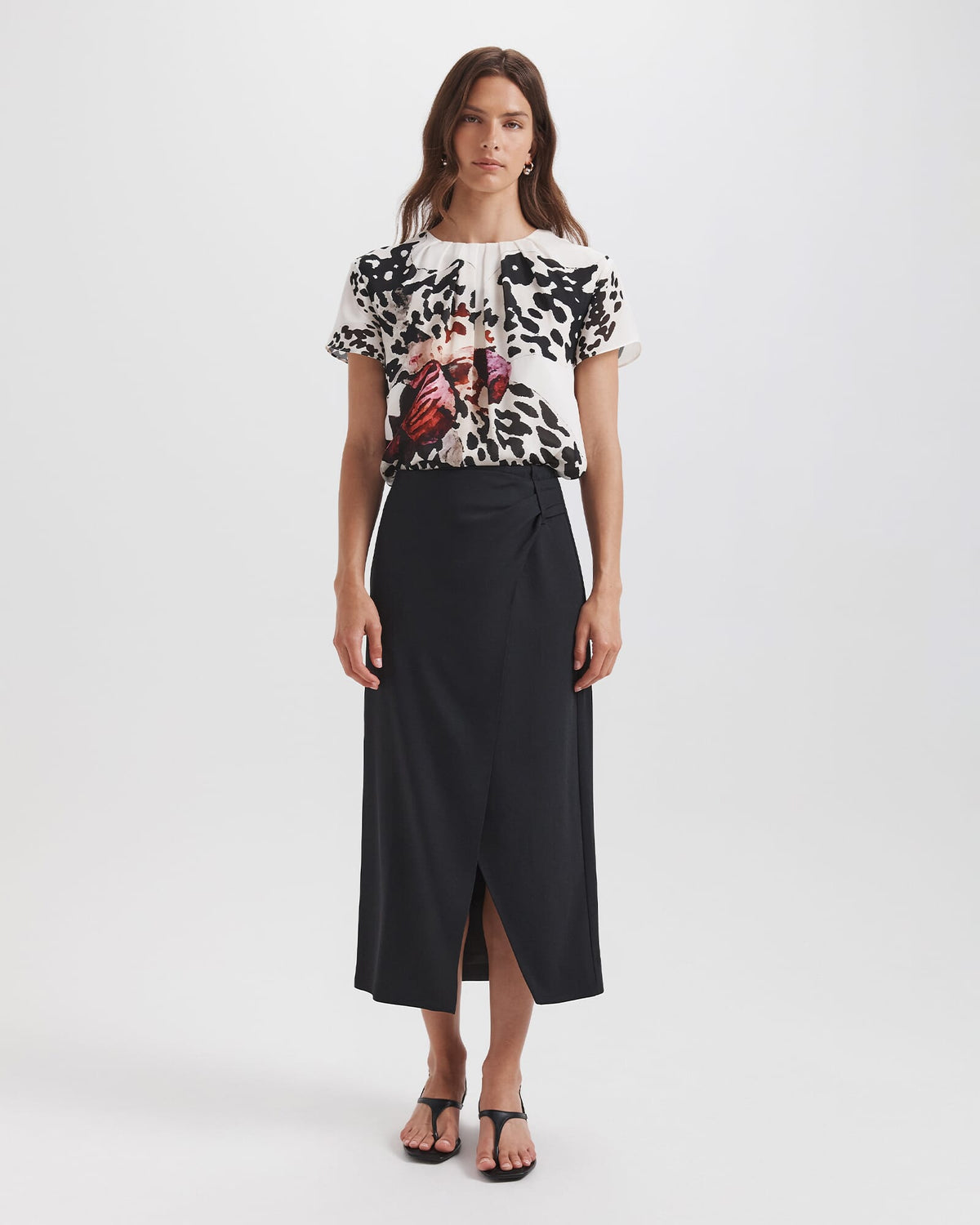 Fiora Silk Short Sleeve Top