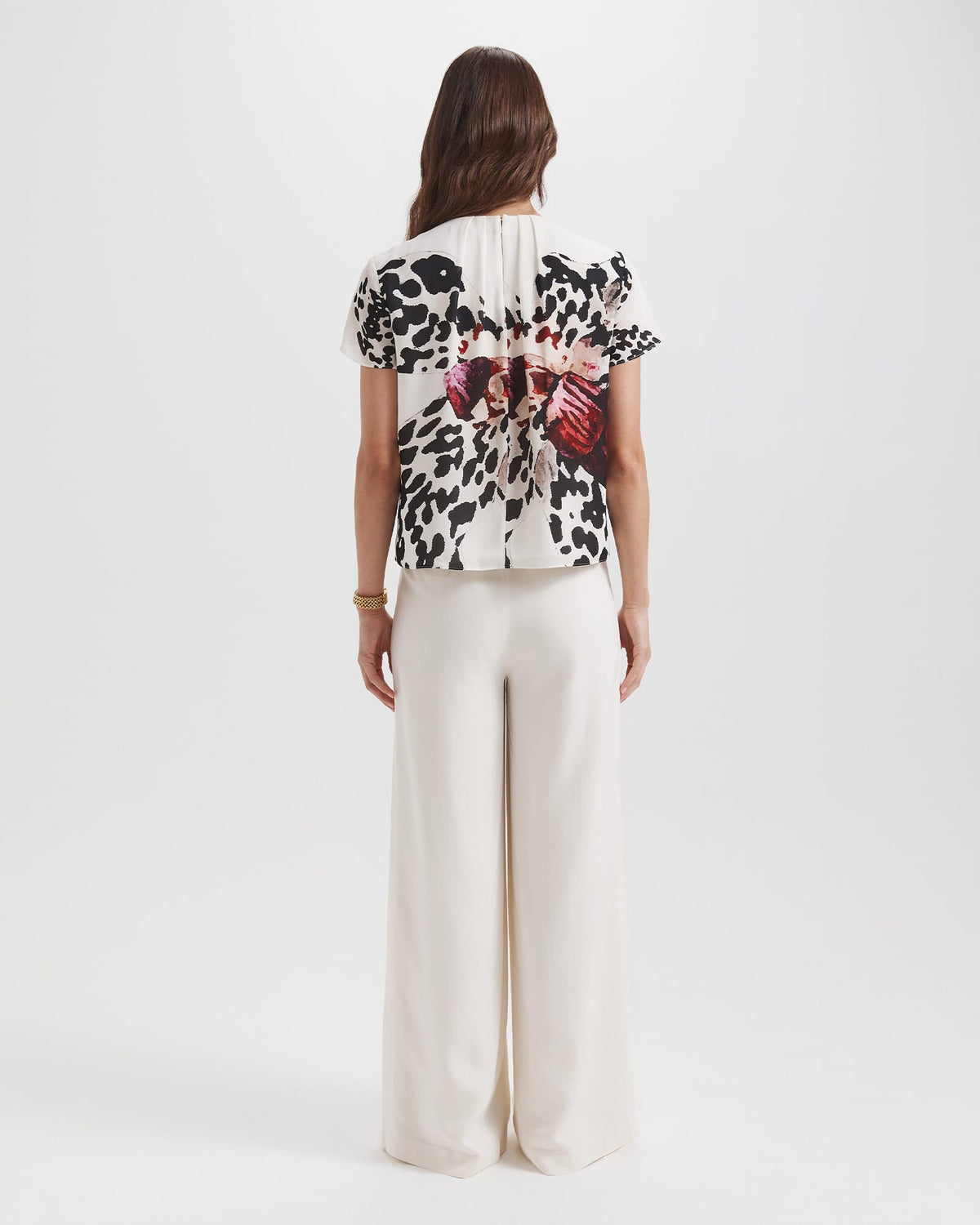 Fiora Silk Short Sleeve Top
