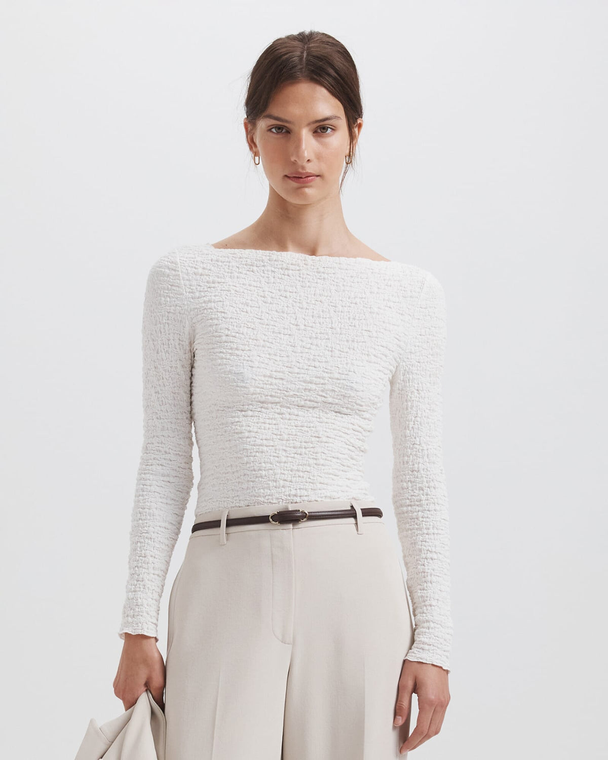Luna Textured Long Sleeve Top