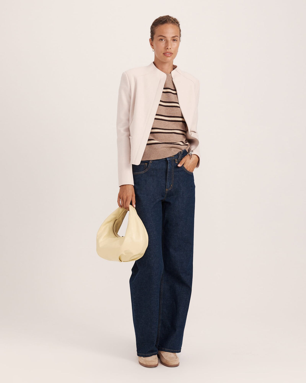 Karla Wool Fitted Biker Jacket