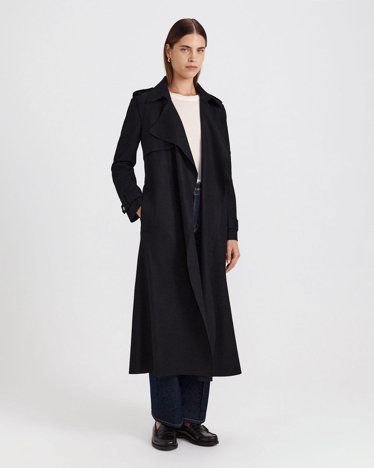 Karla Wool Longline Trench Coat