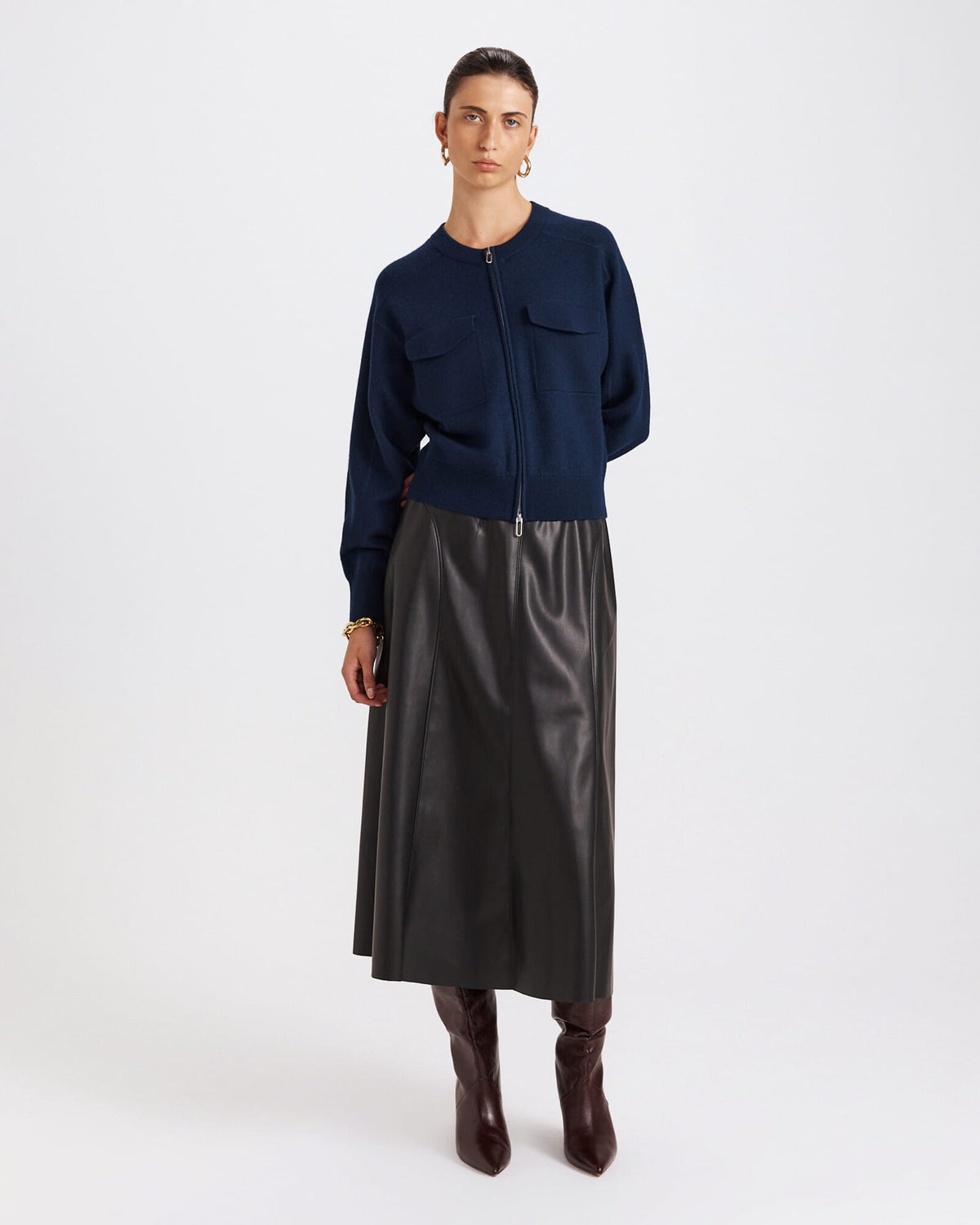 Amaya Boiled Wool Bomber