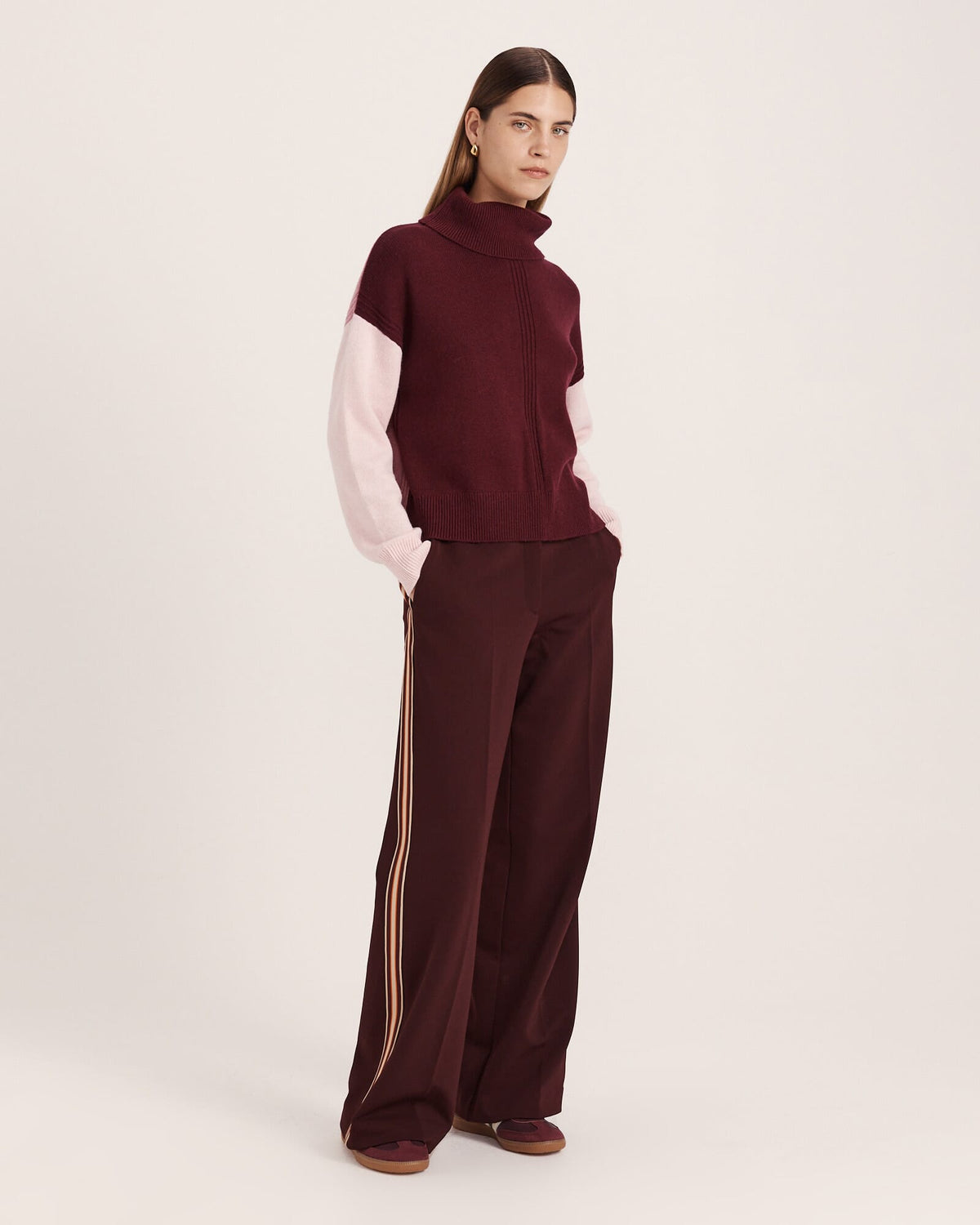 Claudia Wool Colour Block Knit
