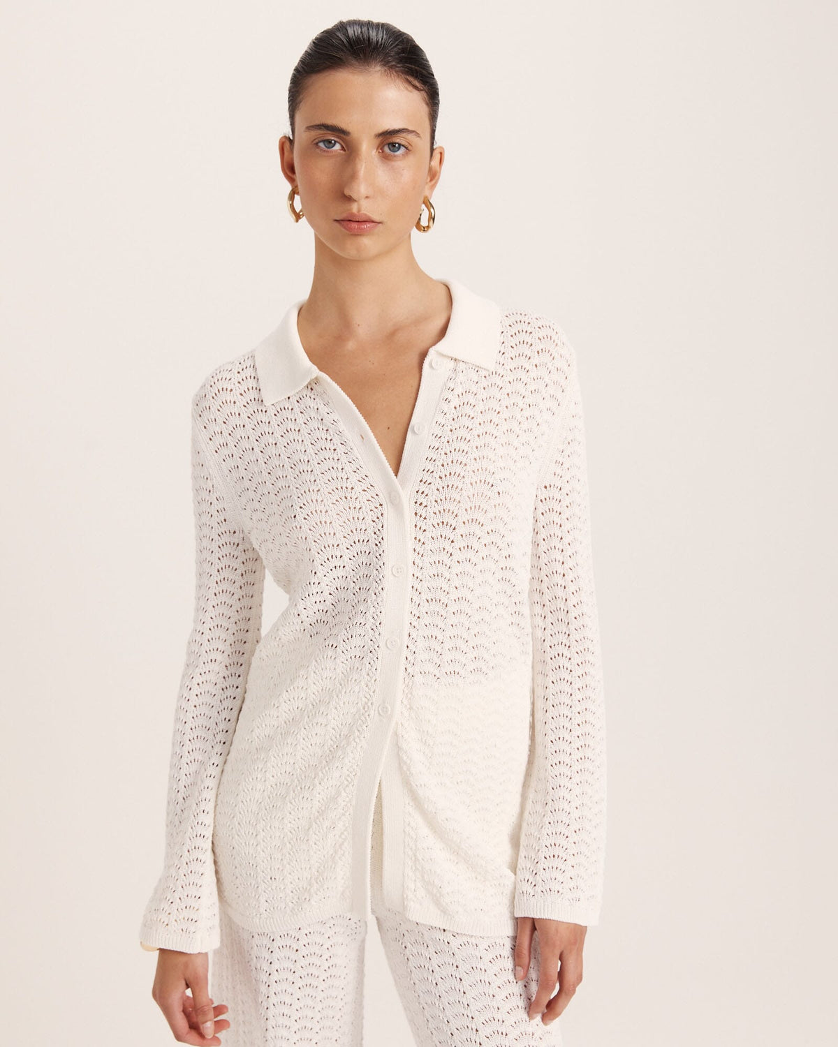 Prue Cotton Crochet Shirt