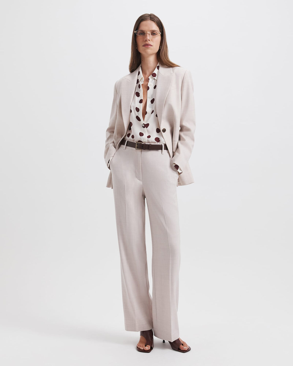 Celeste Wool Straight Leg Pant