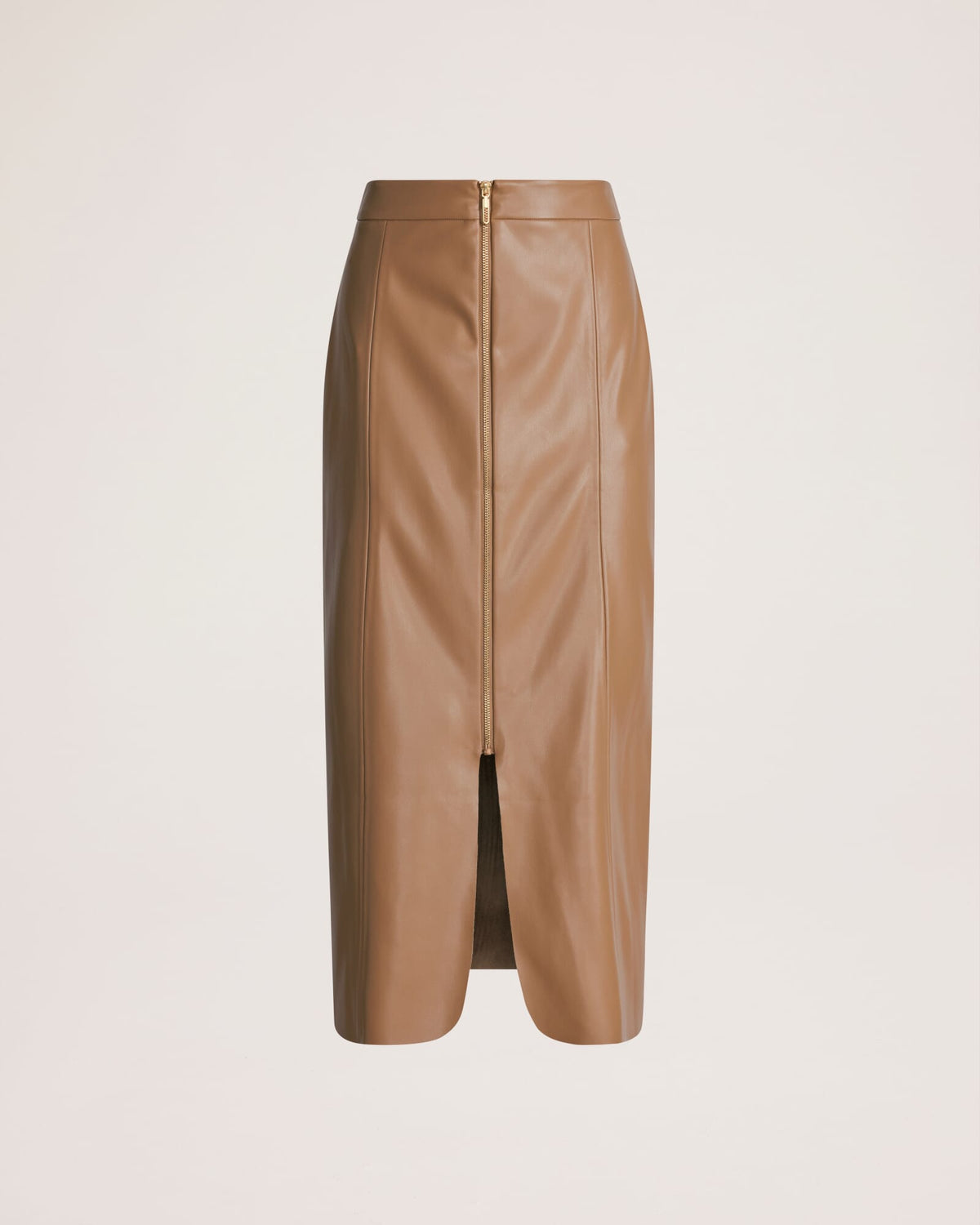 Viv Faux Leather Zip Front Skirt