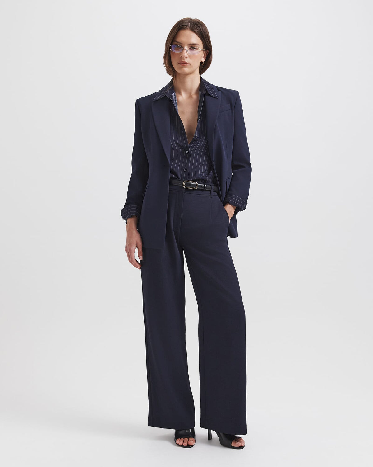 Polly Pinstripe Silk Shirt