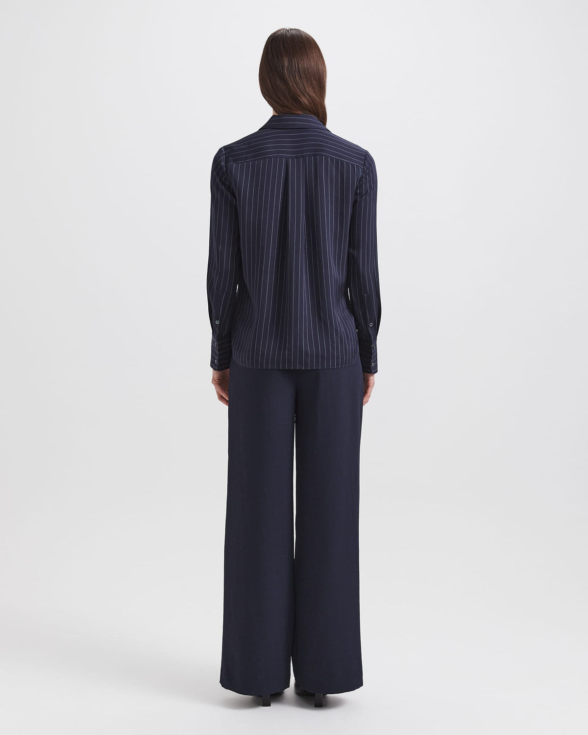 Polly Pinstripe Silk Shirt