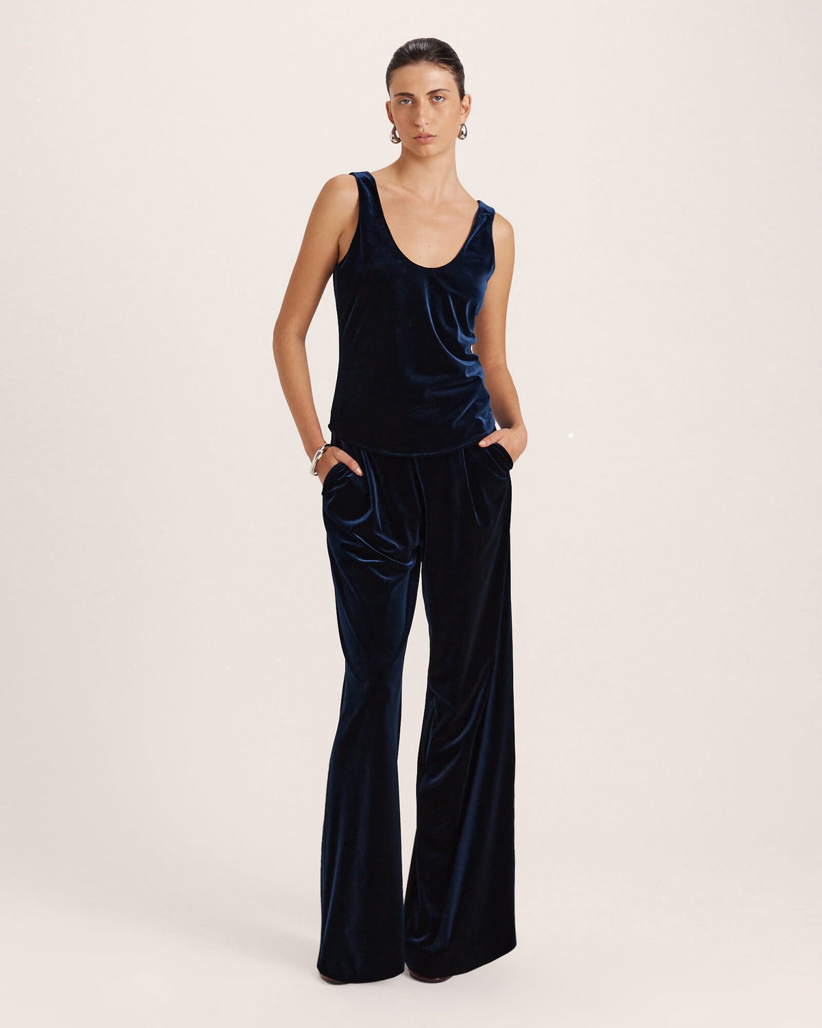 Lea Velvet Bias Tank