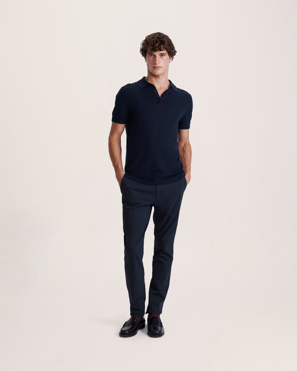 Miramar Cotton Wool Knit Polo