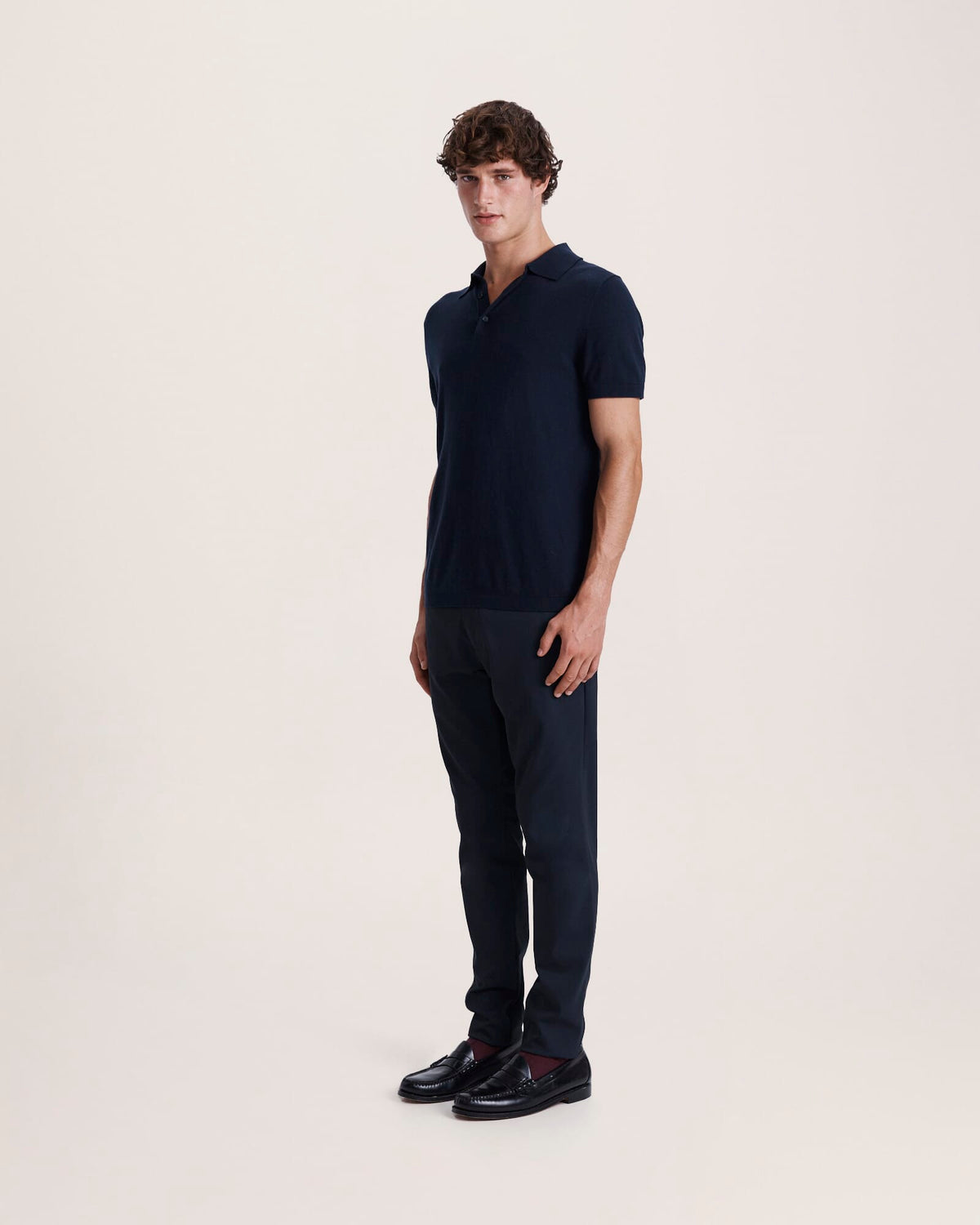 Miramar Cotton Wool Knit Polo