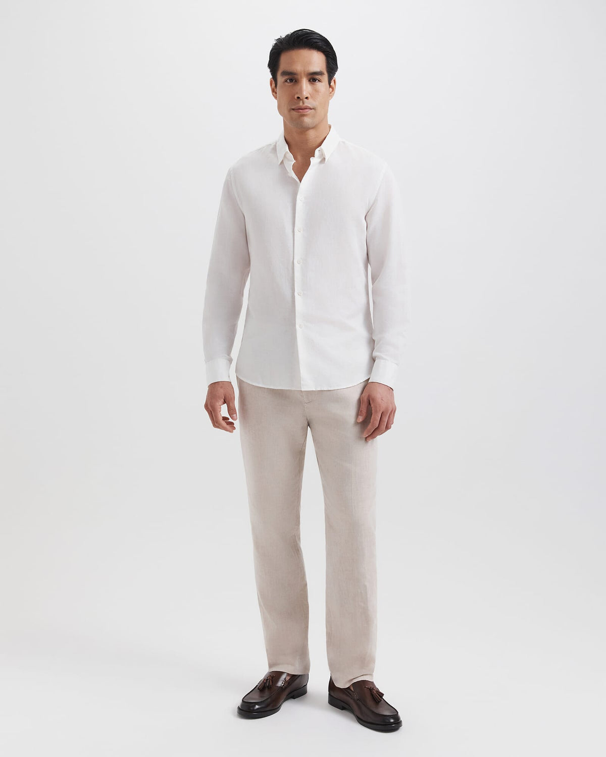 Reeves Long Sleeve Classic Linen Cotton Shirt