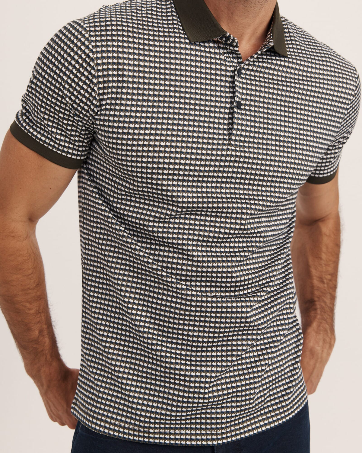 Bale Geo Print Cotton Polo