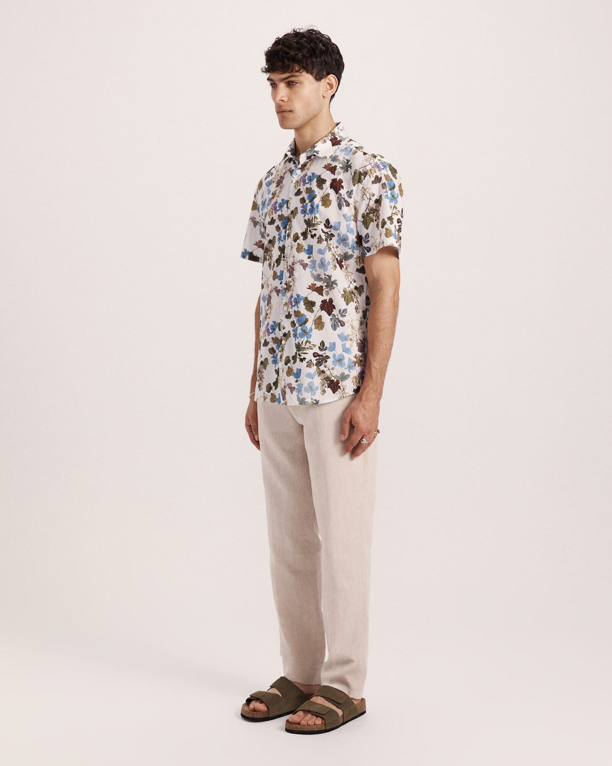 Evander Cotton Print Short Sleeve Classic Shirt