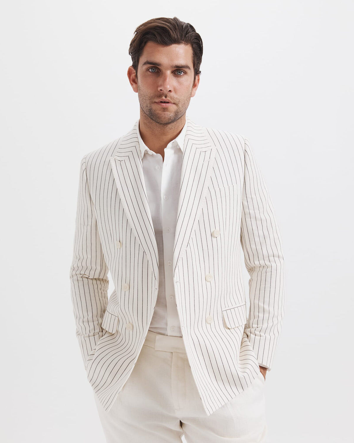 Harrison Stripe Linen Blazer