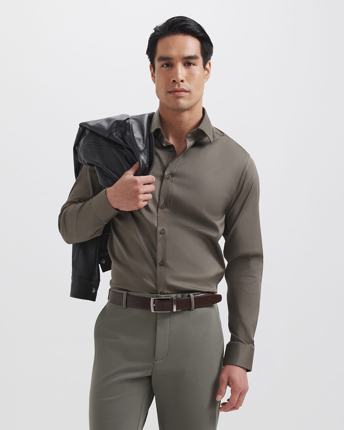 Stretch Poplin Slim Shirt