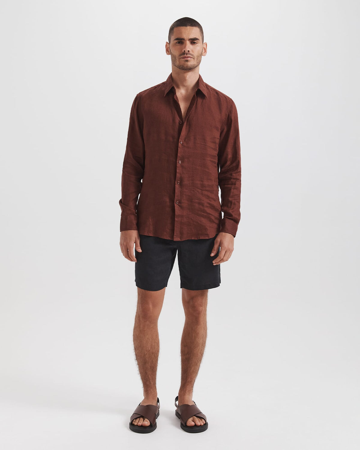 Anderson Long Sleeve Classic Linen Shirt
