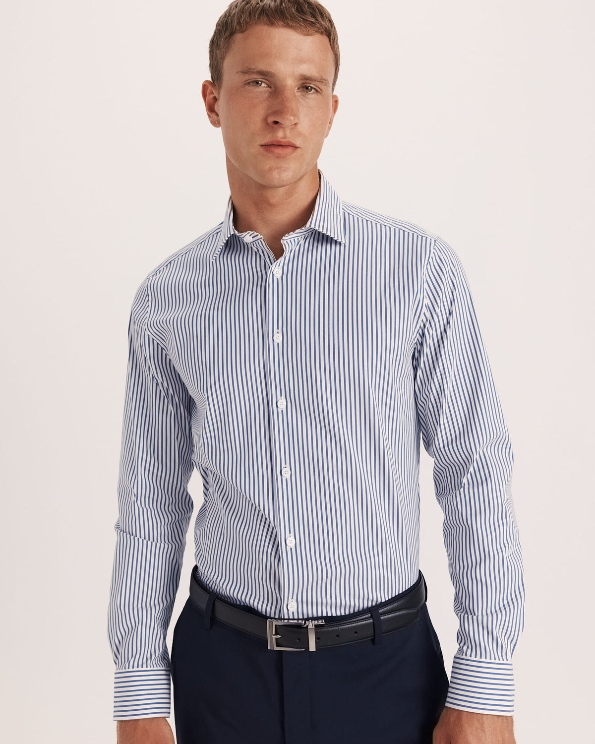 Calvin Long Sleeve Slim Stripe Shirt