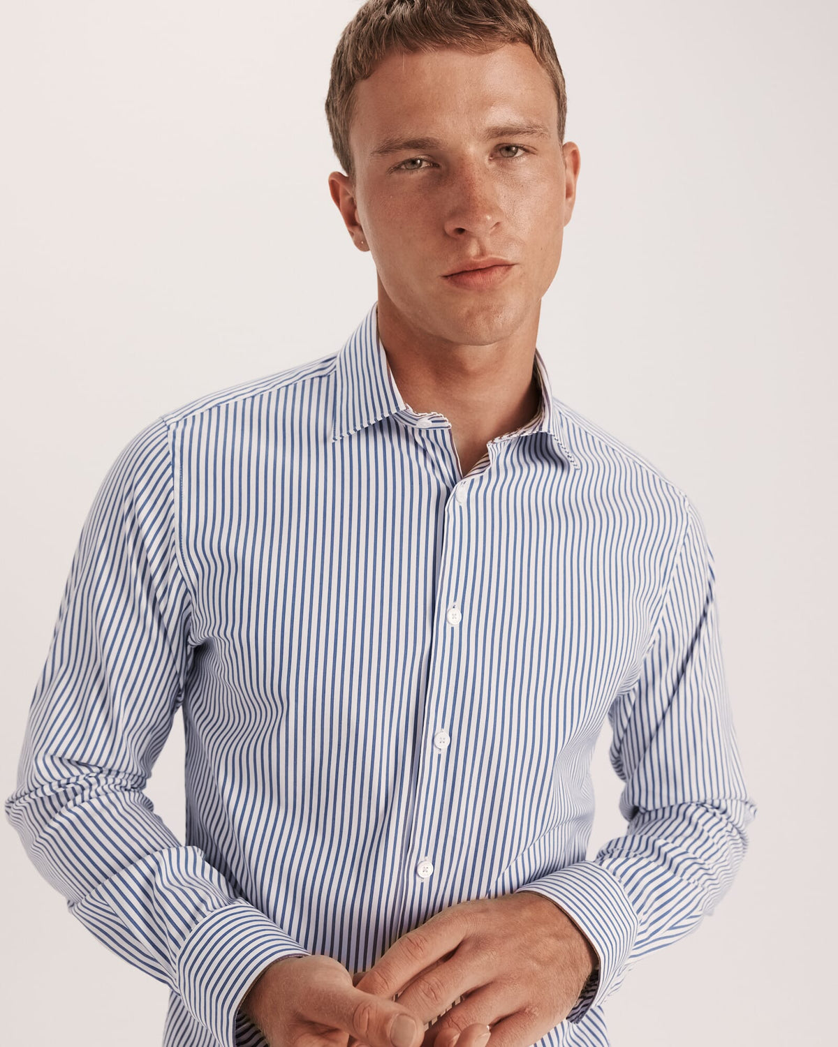 Calvin Long Sleeve Slim Stripe Shirt