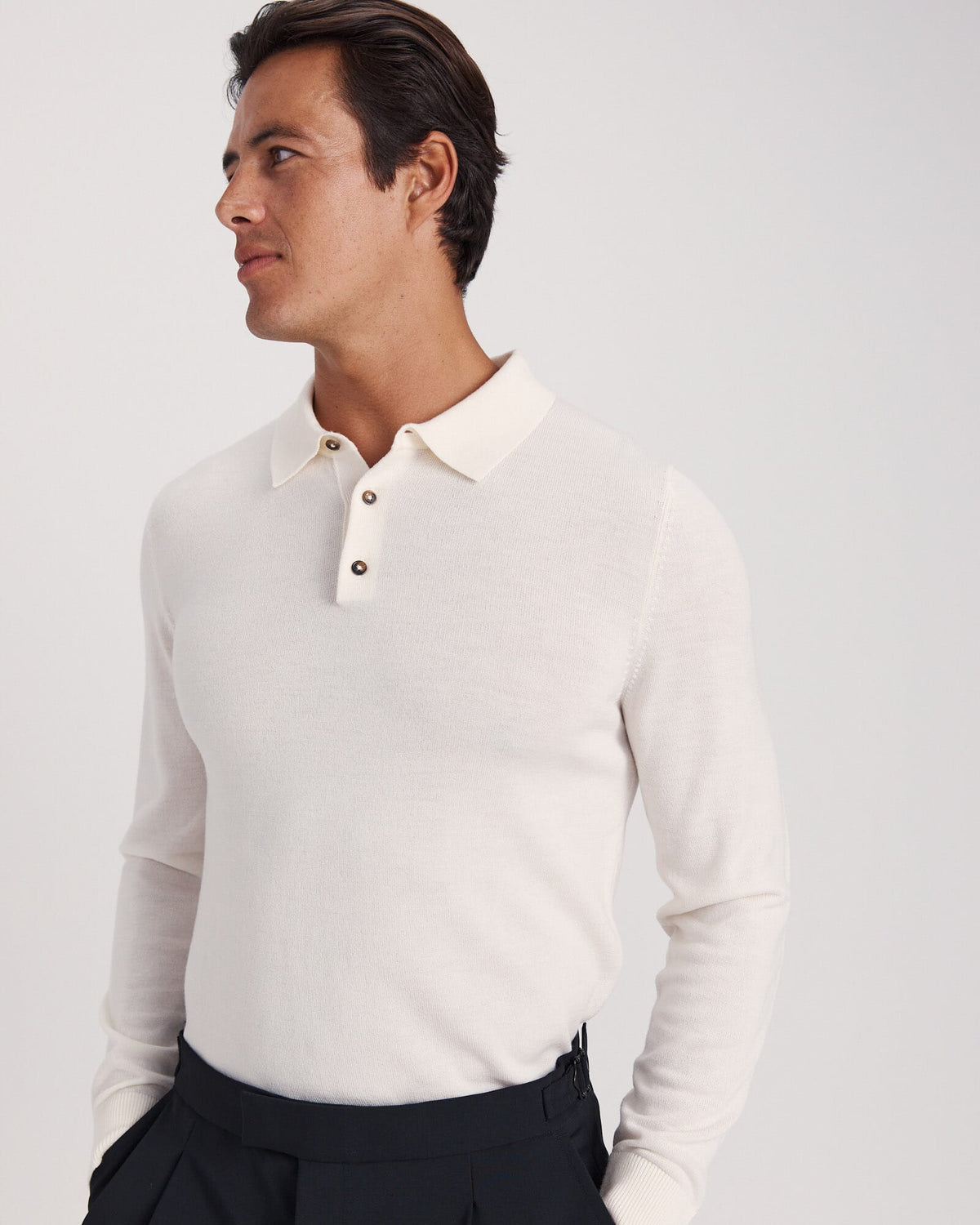 Franklin Merino Wool Long Sleeve Polo