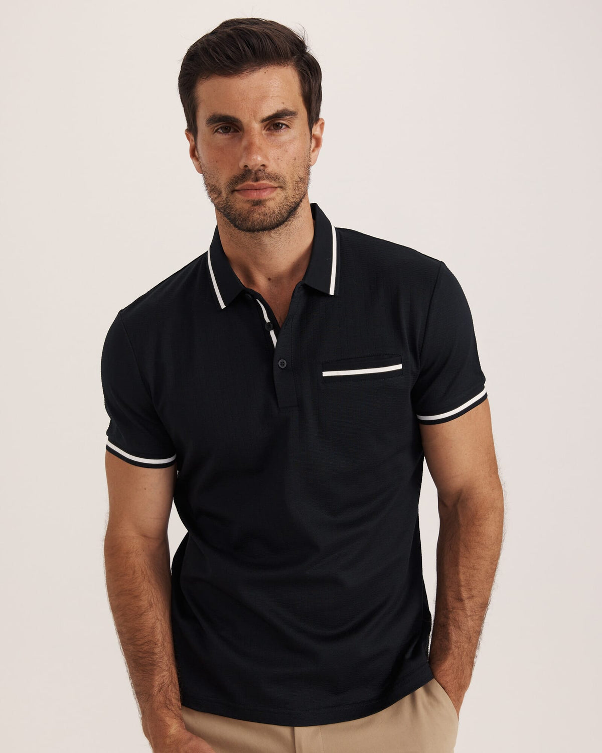 Ted Textured Cotton Polo