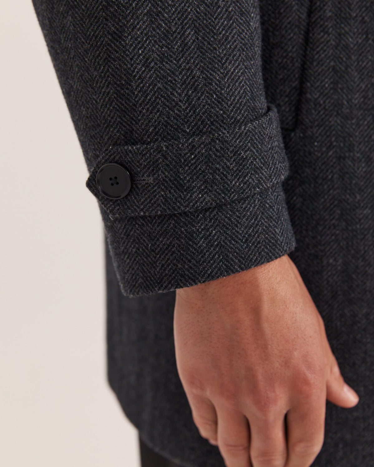 Corey Herringbone Wool Coat