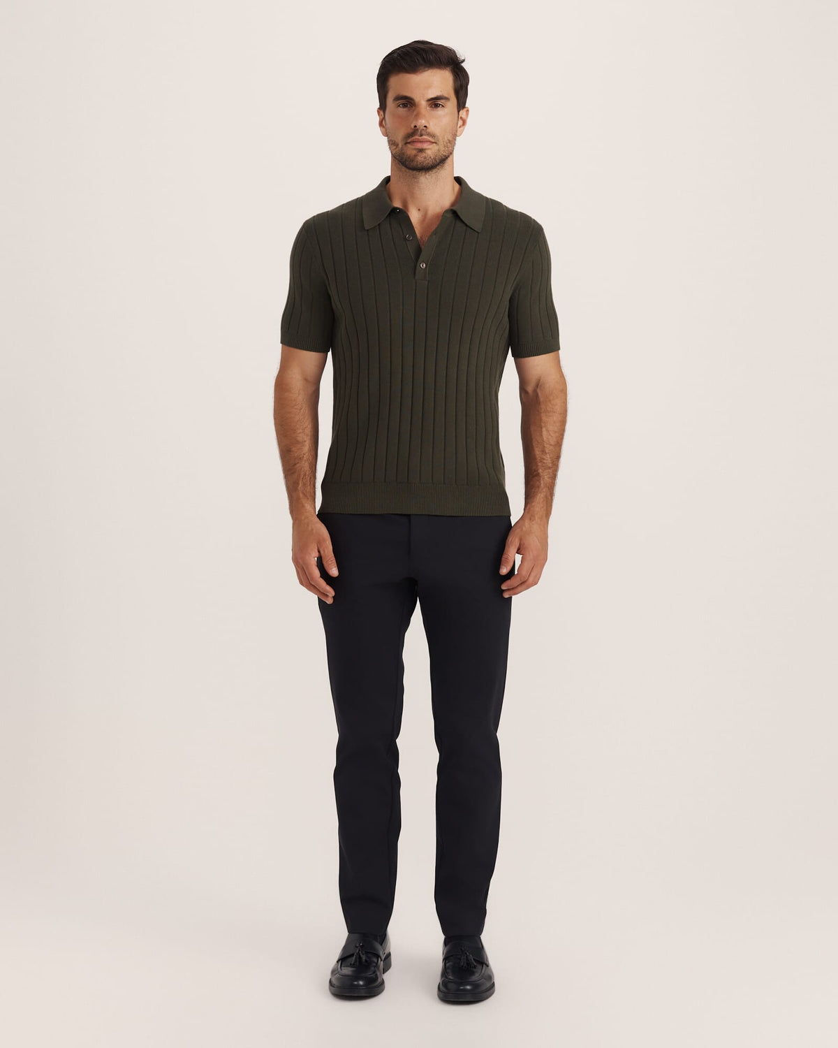 Erol Cotton Rib Knit Polo