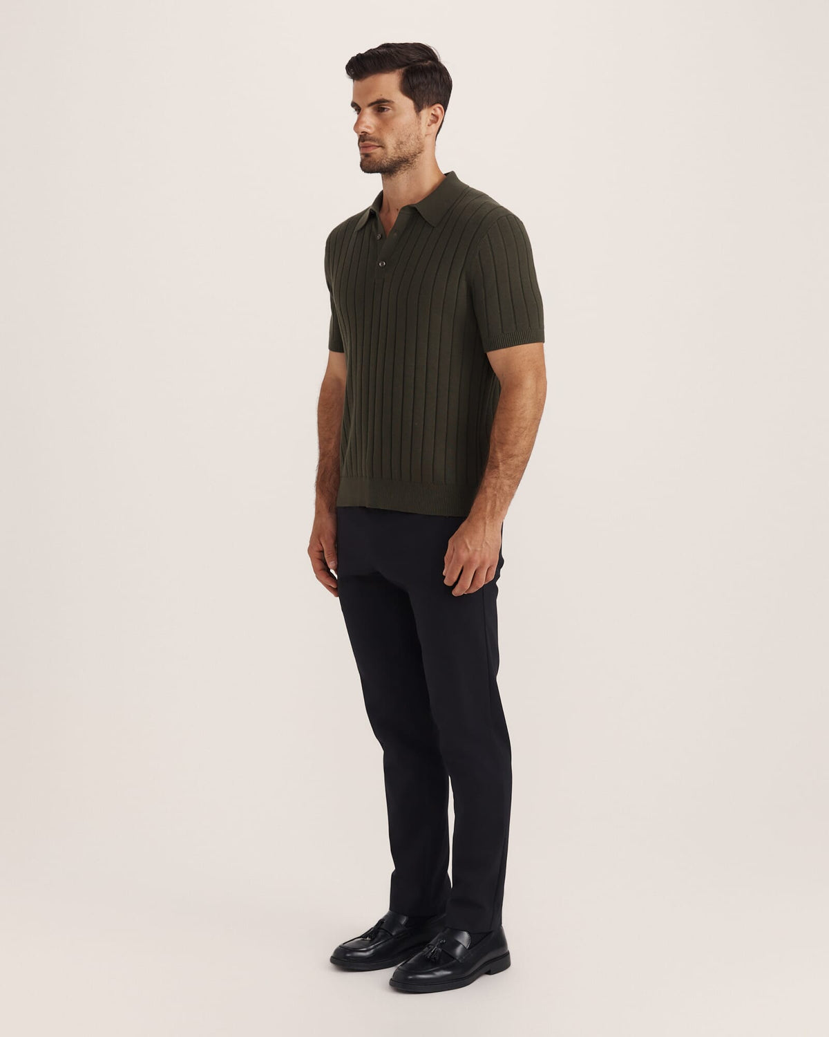Erol Cotton Rib Knit Polo